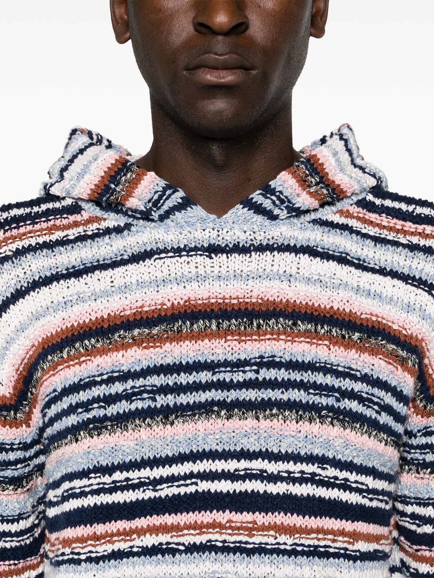 striped hooded jumper