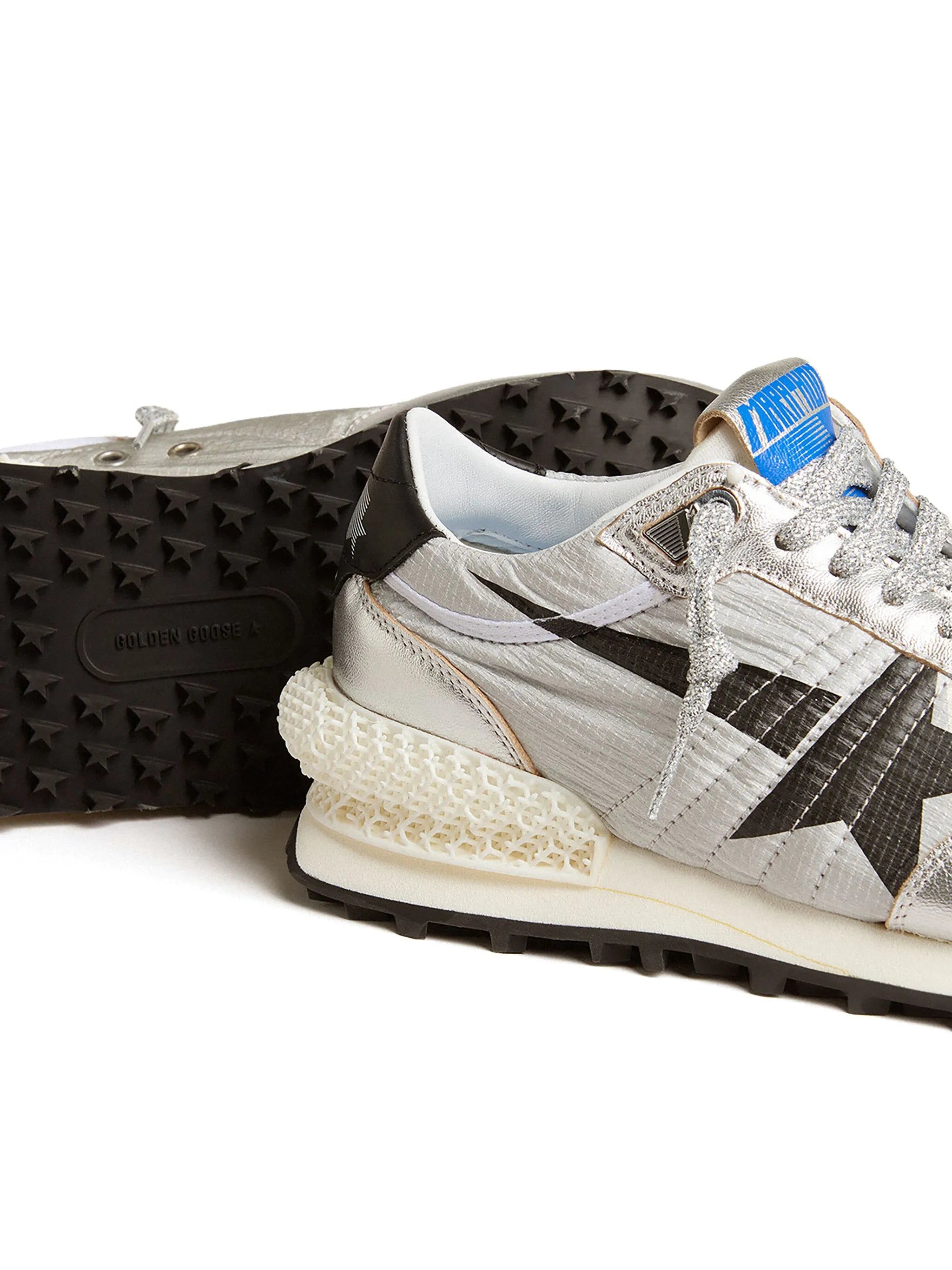 star-print lace-up sneakers