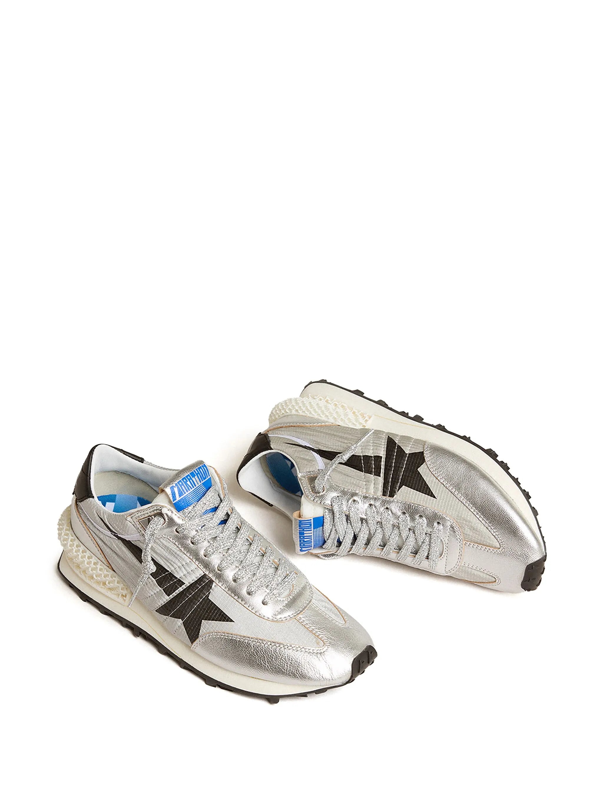 star-print lace-up sneakers