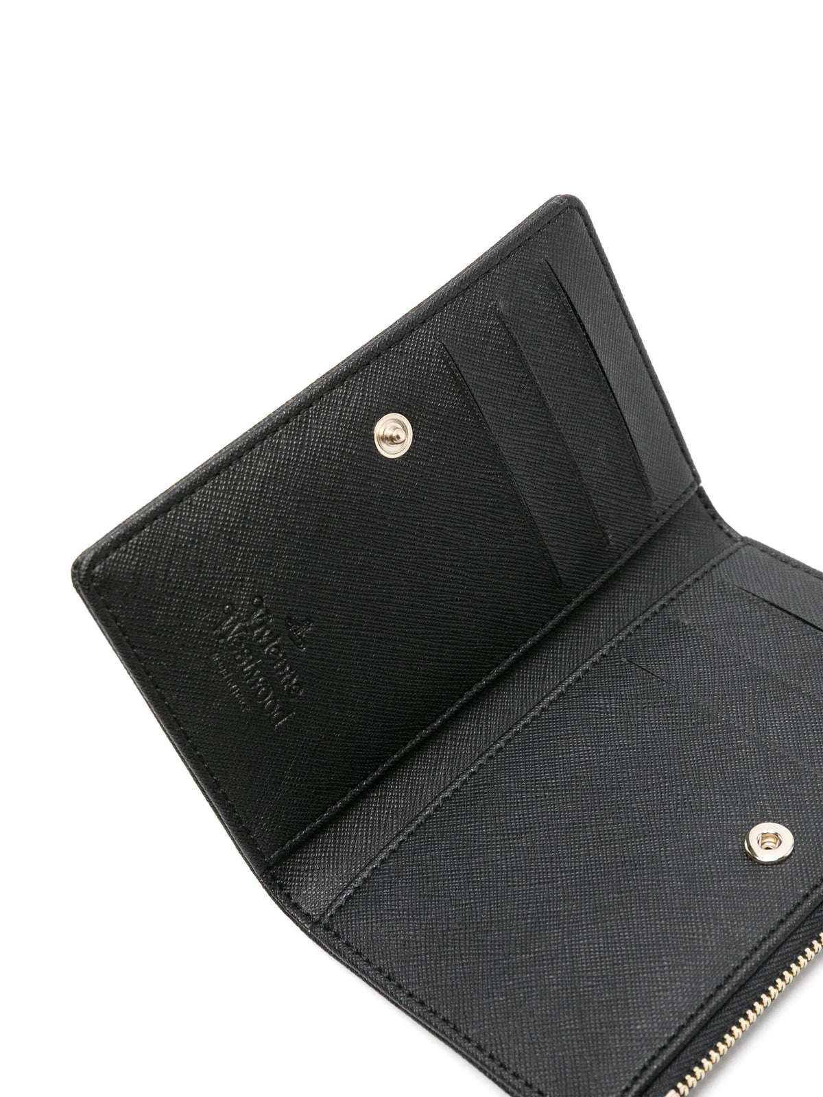 Saffiano Orb-plaque wallet