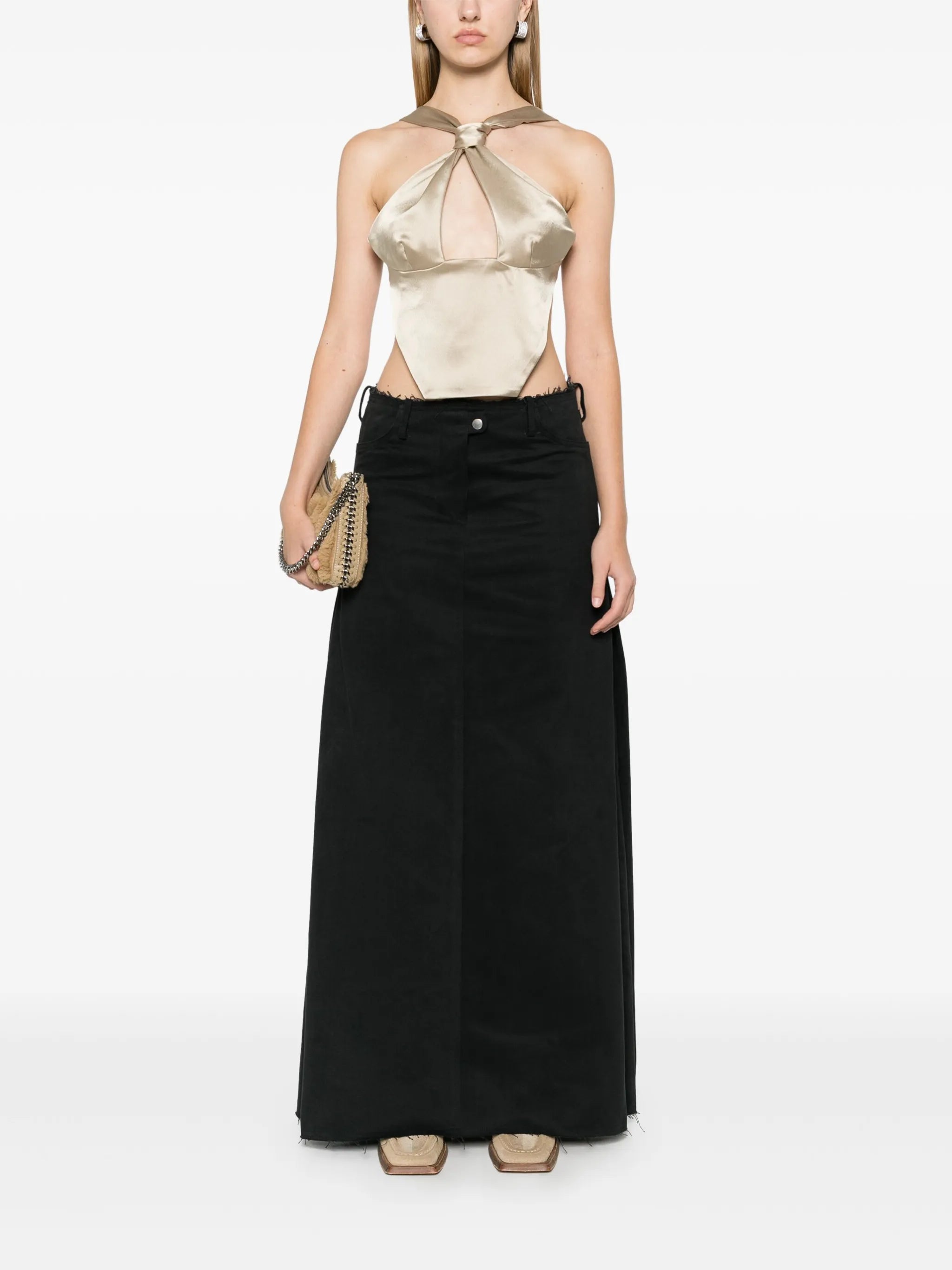Fold maxi skirt