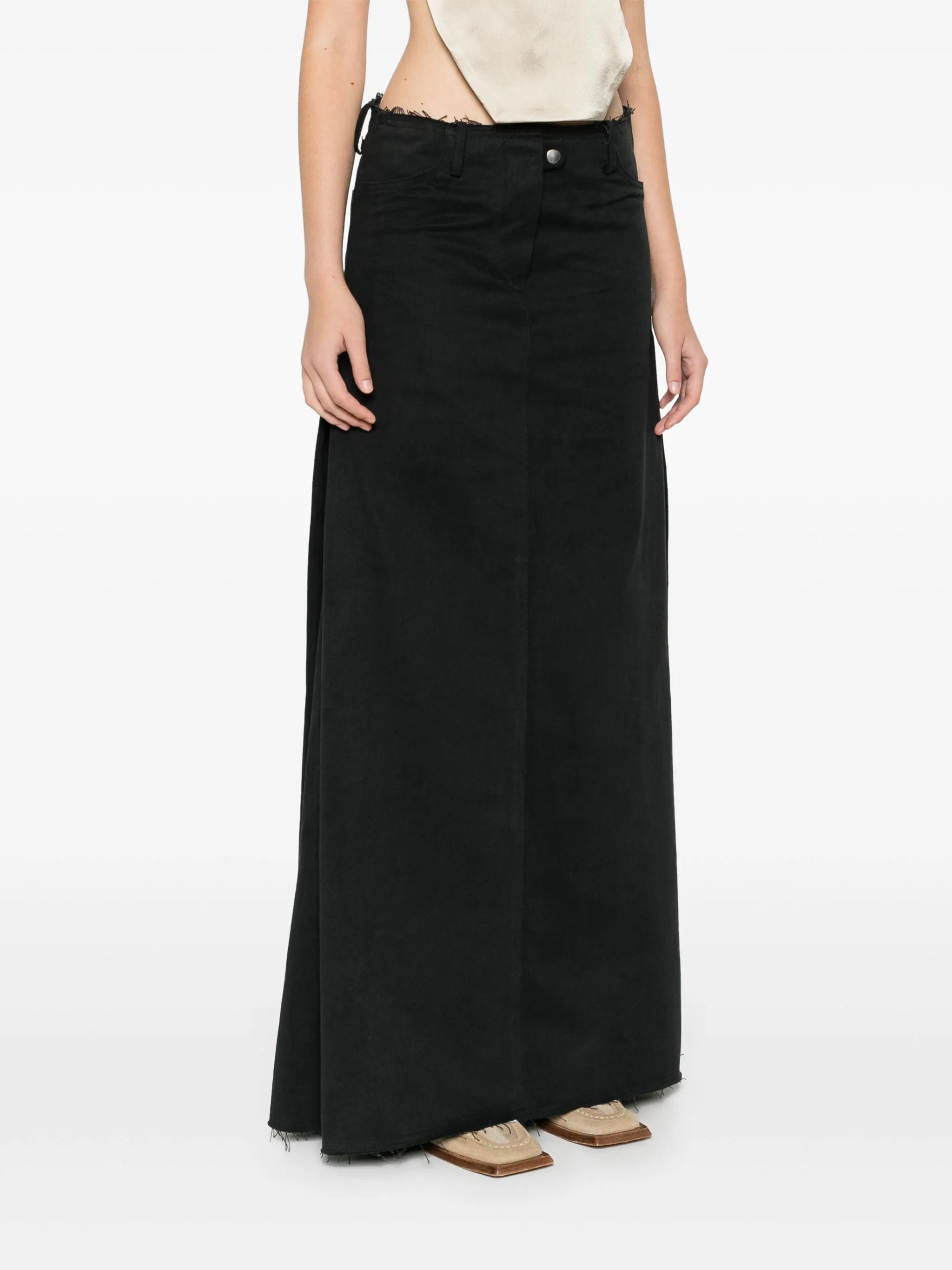Fold maxi skirt