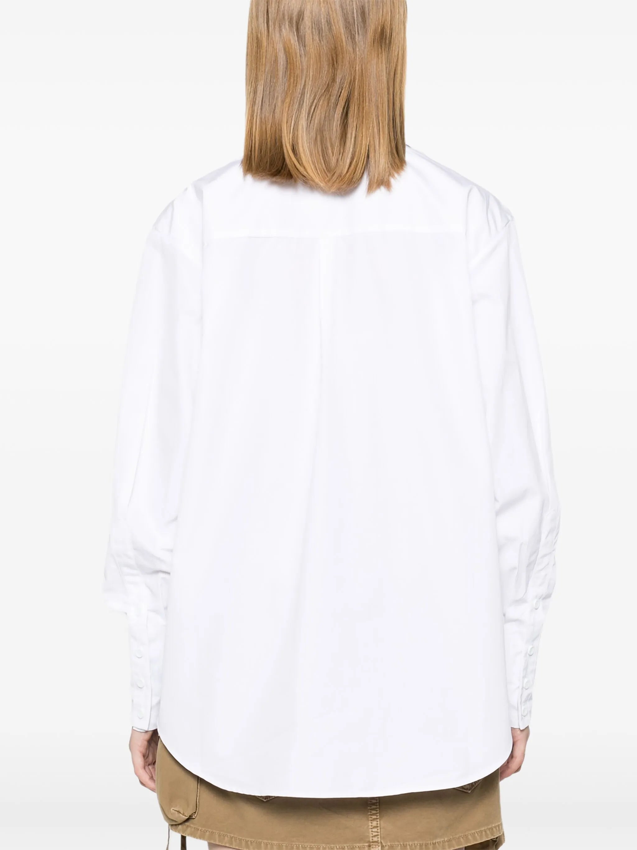 bib-detail cotton shirt