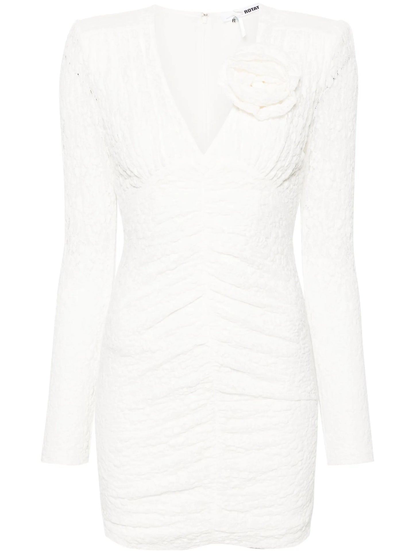 floral-lace pattern minidress