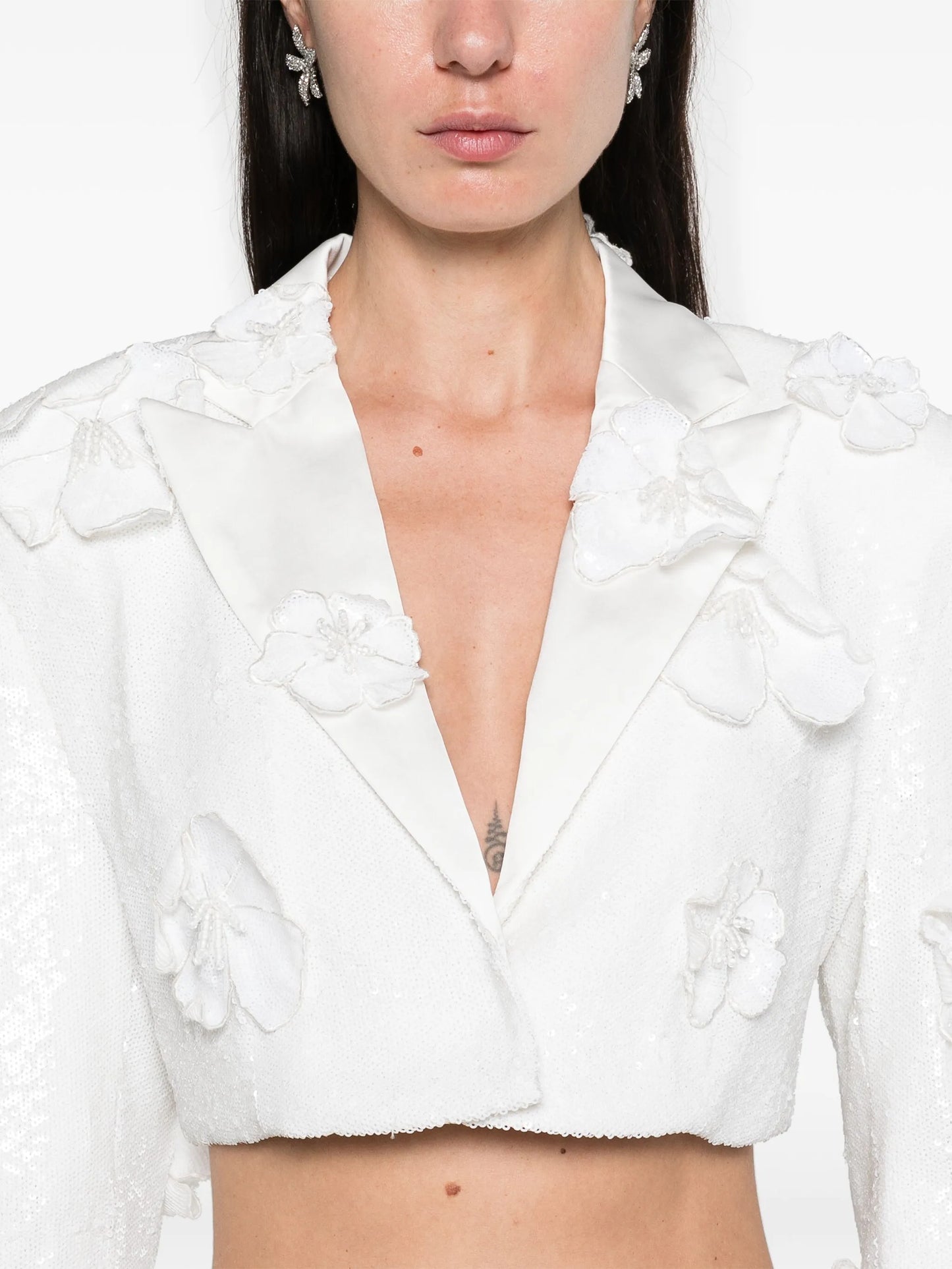 sequinned cropped blazer
