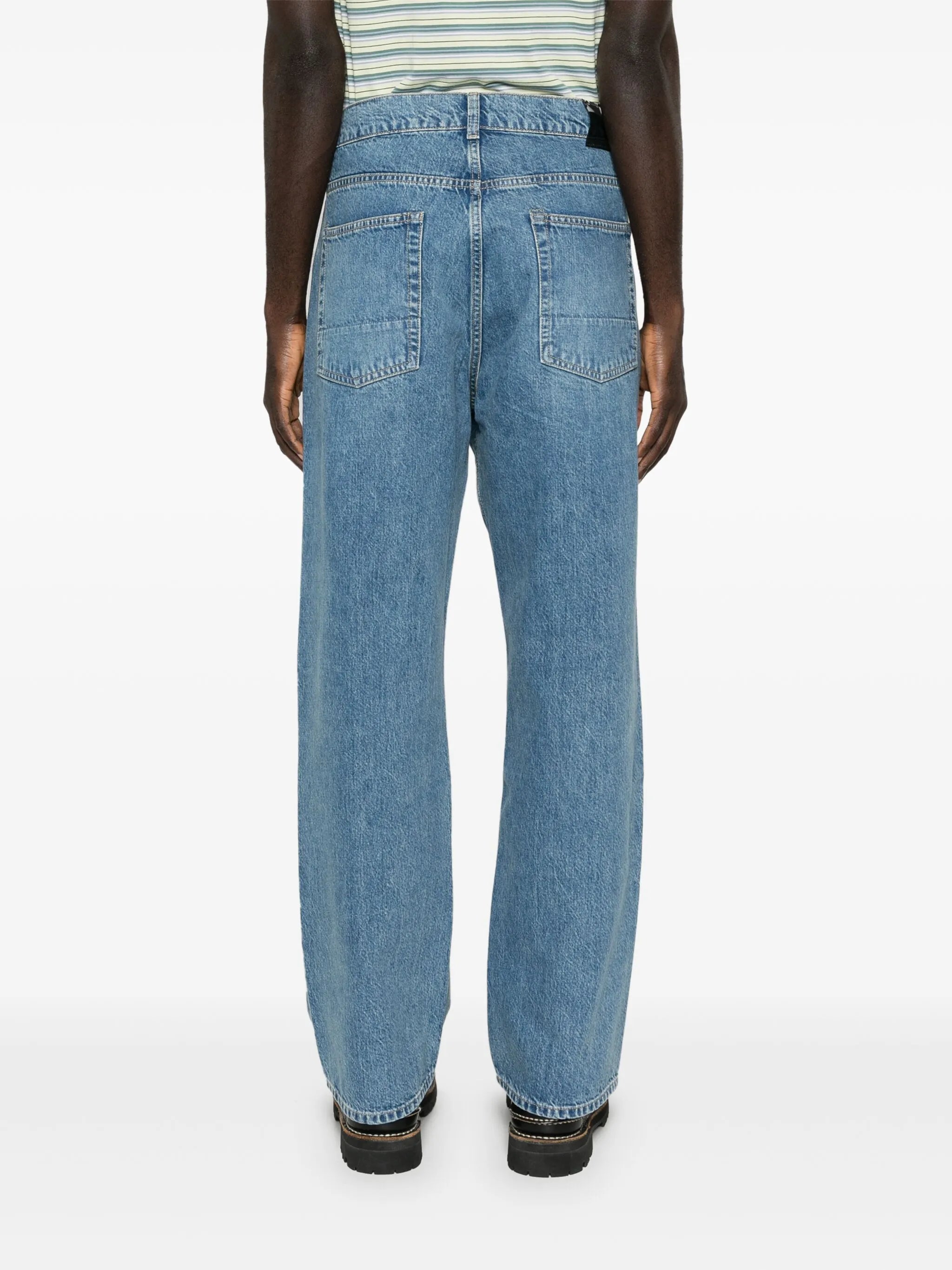 Third Cut logo-patch jeans