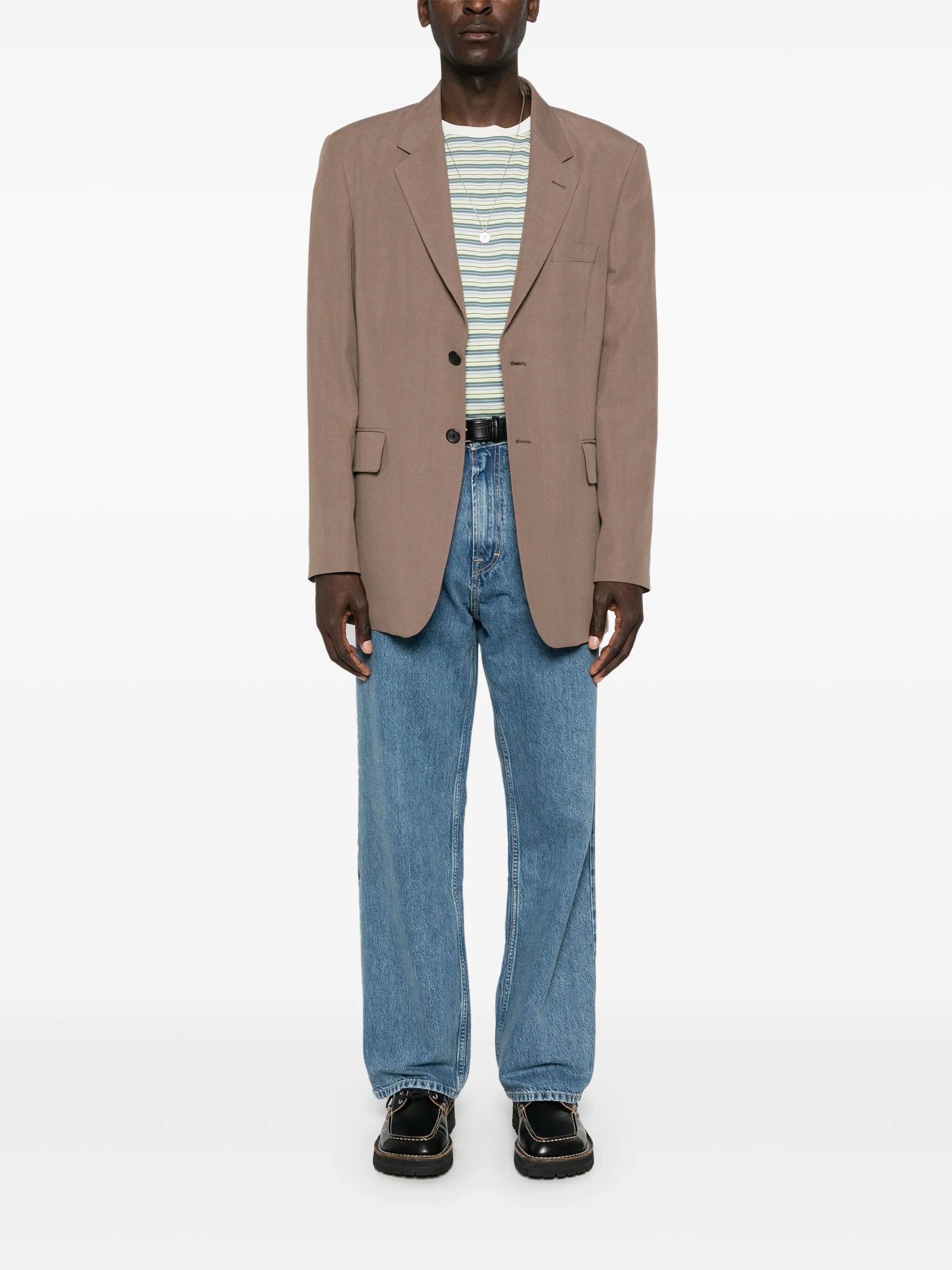 Third Cut logo-patch jeans