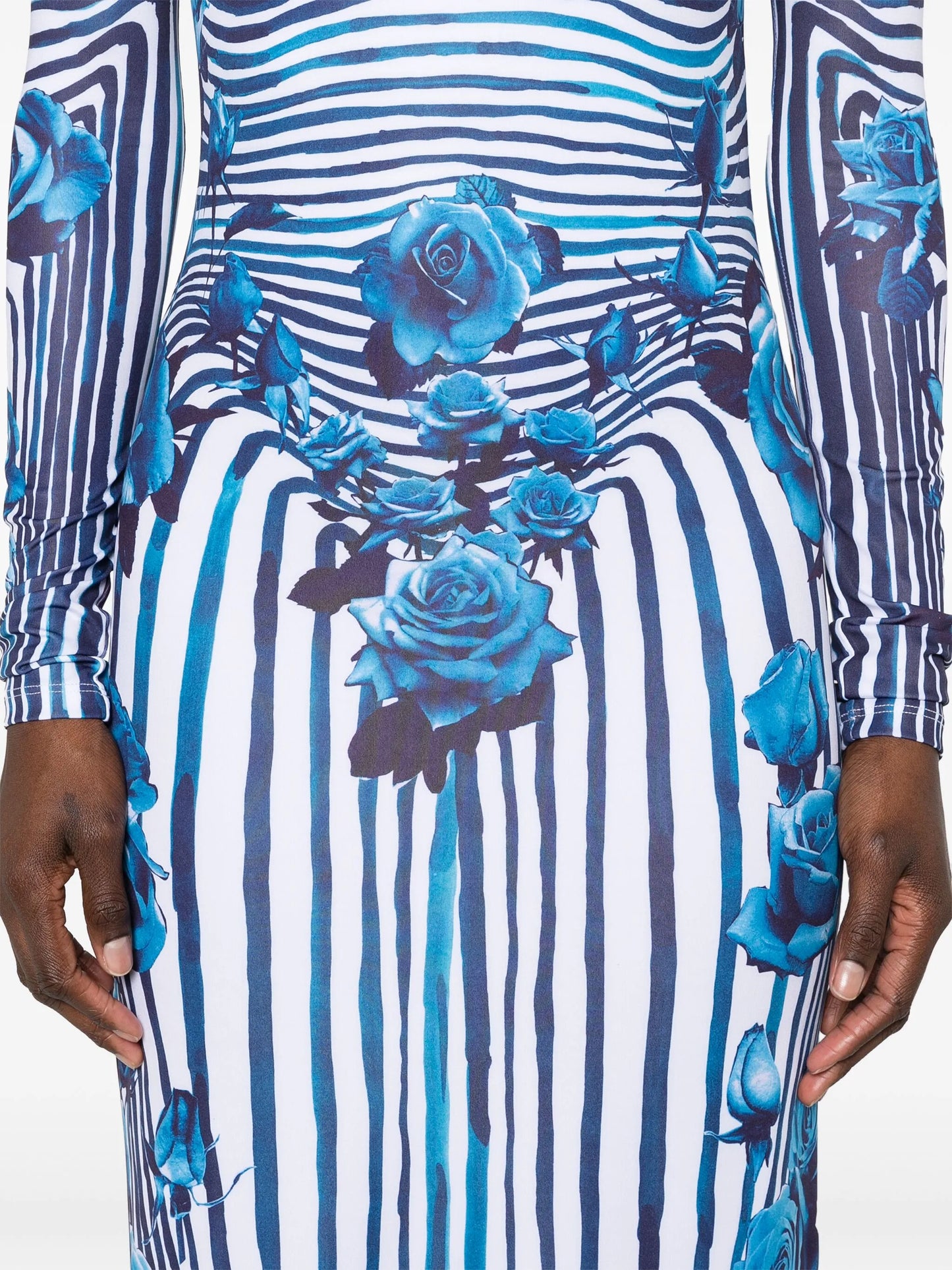 Flower Body Morphing midi dress