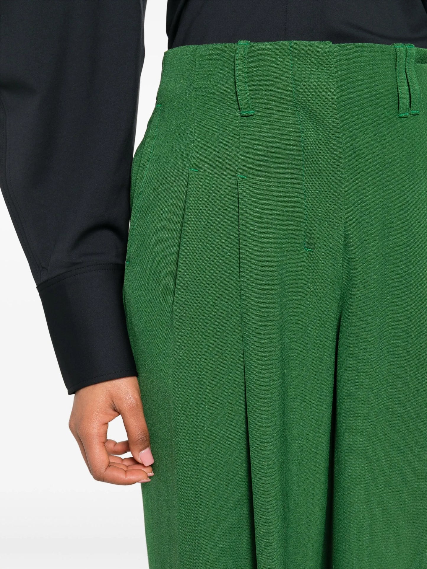 Le Titolo pleat-detail high-waist trousers