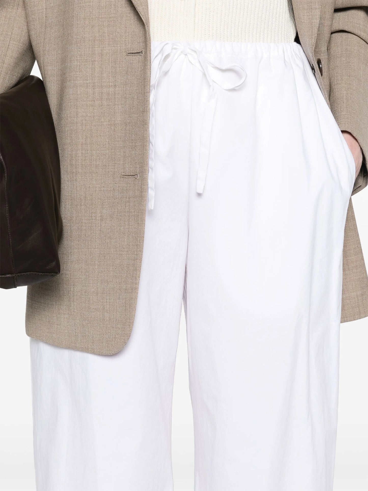 Jugi drawstring-waist cotton trousers