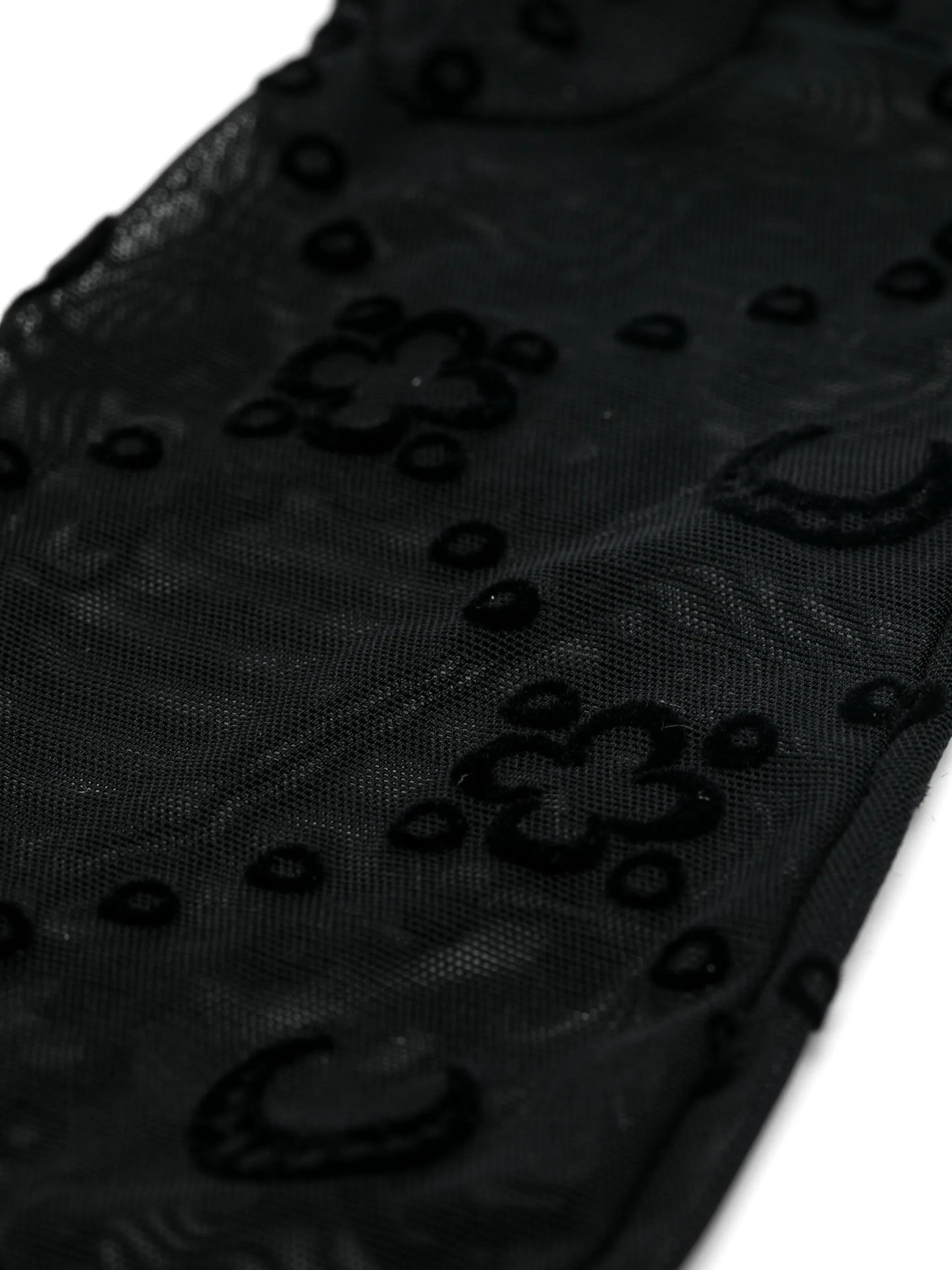 flocked-monogram gloves