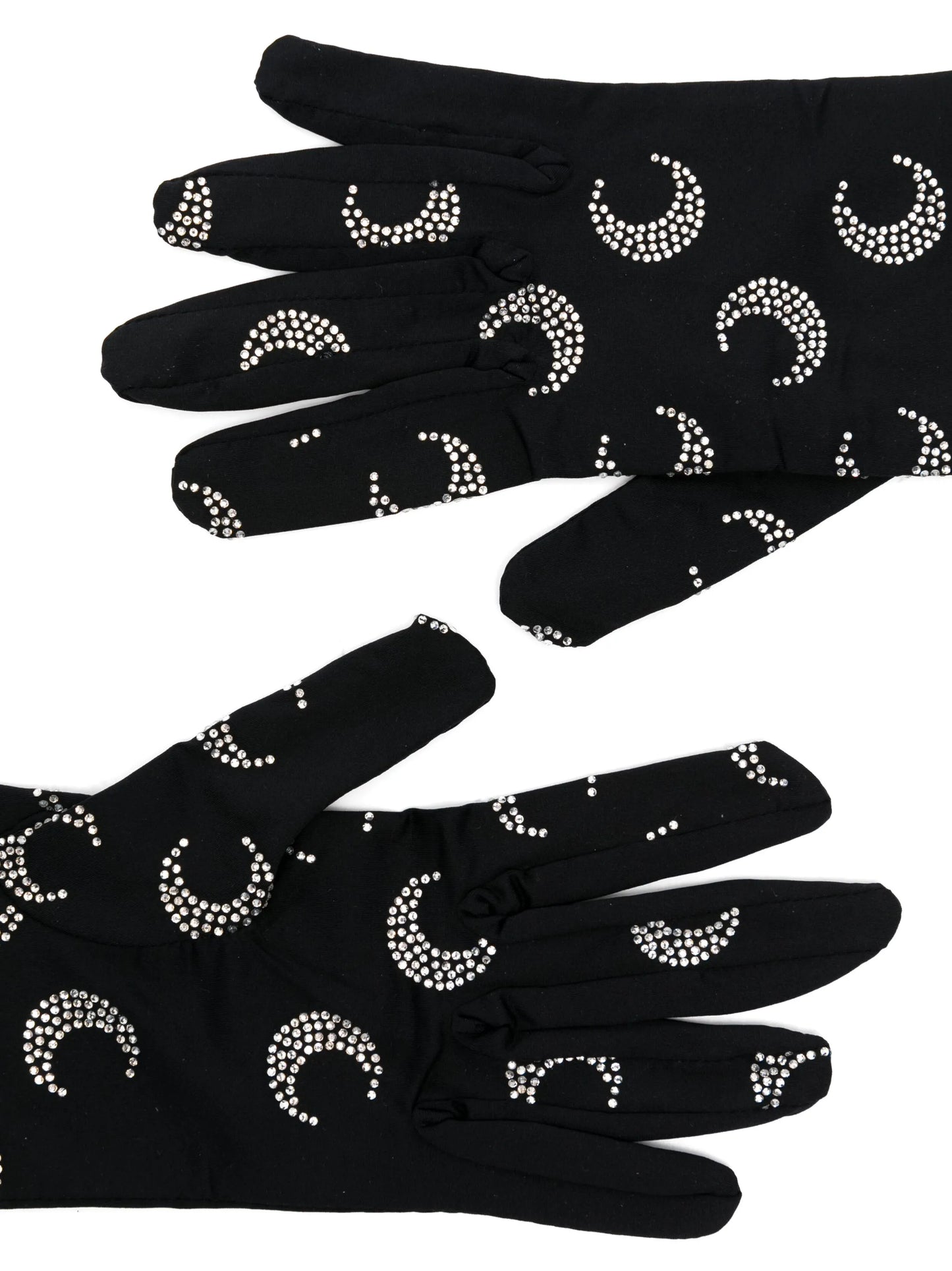 rhinestone-embellished gloves