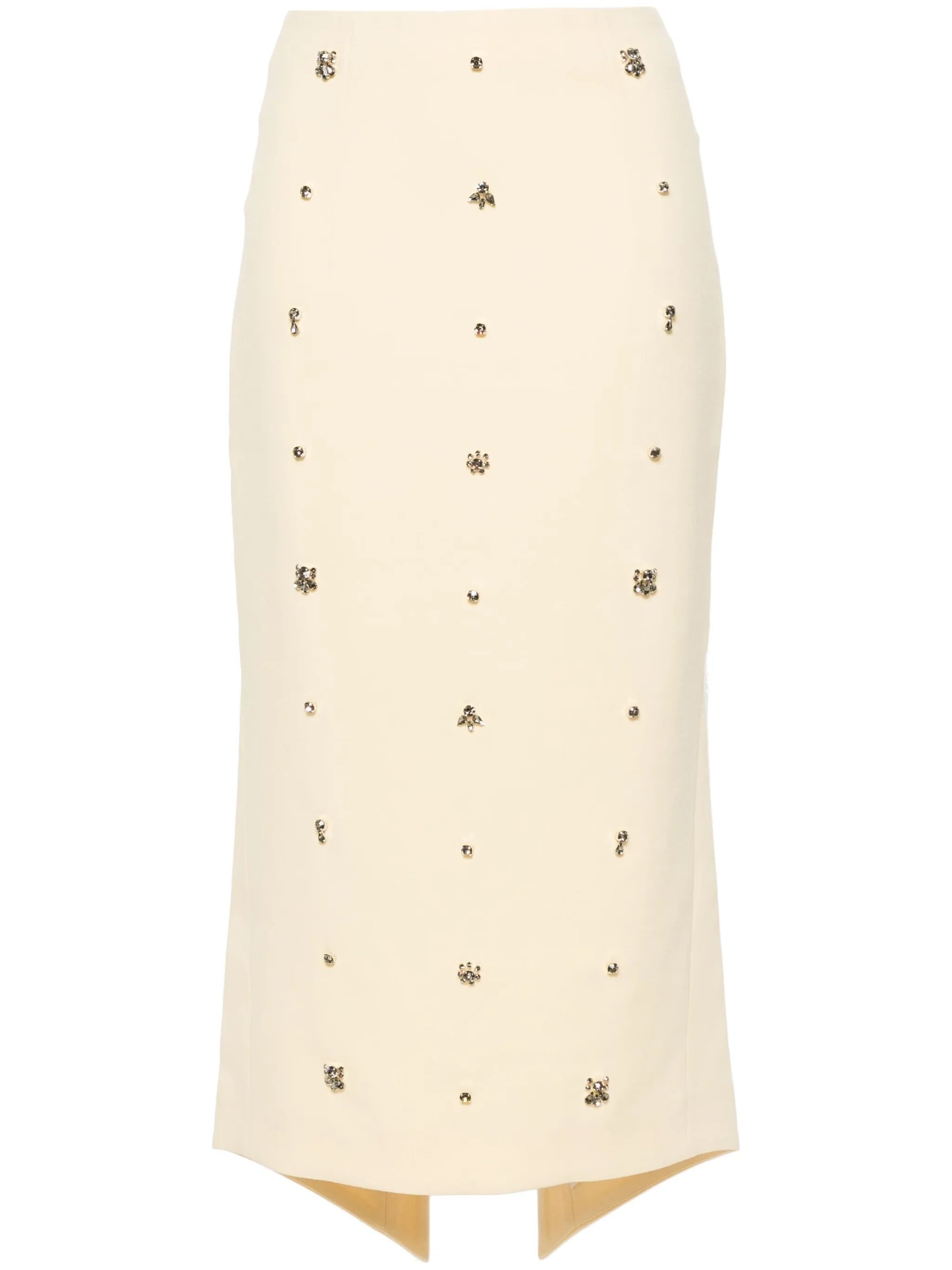 Thalia crepe midi skirt