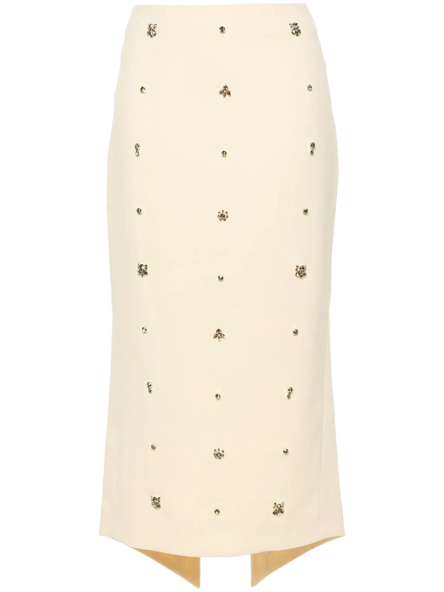 Thalia crepe midi skirt