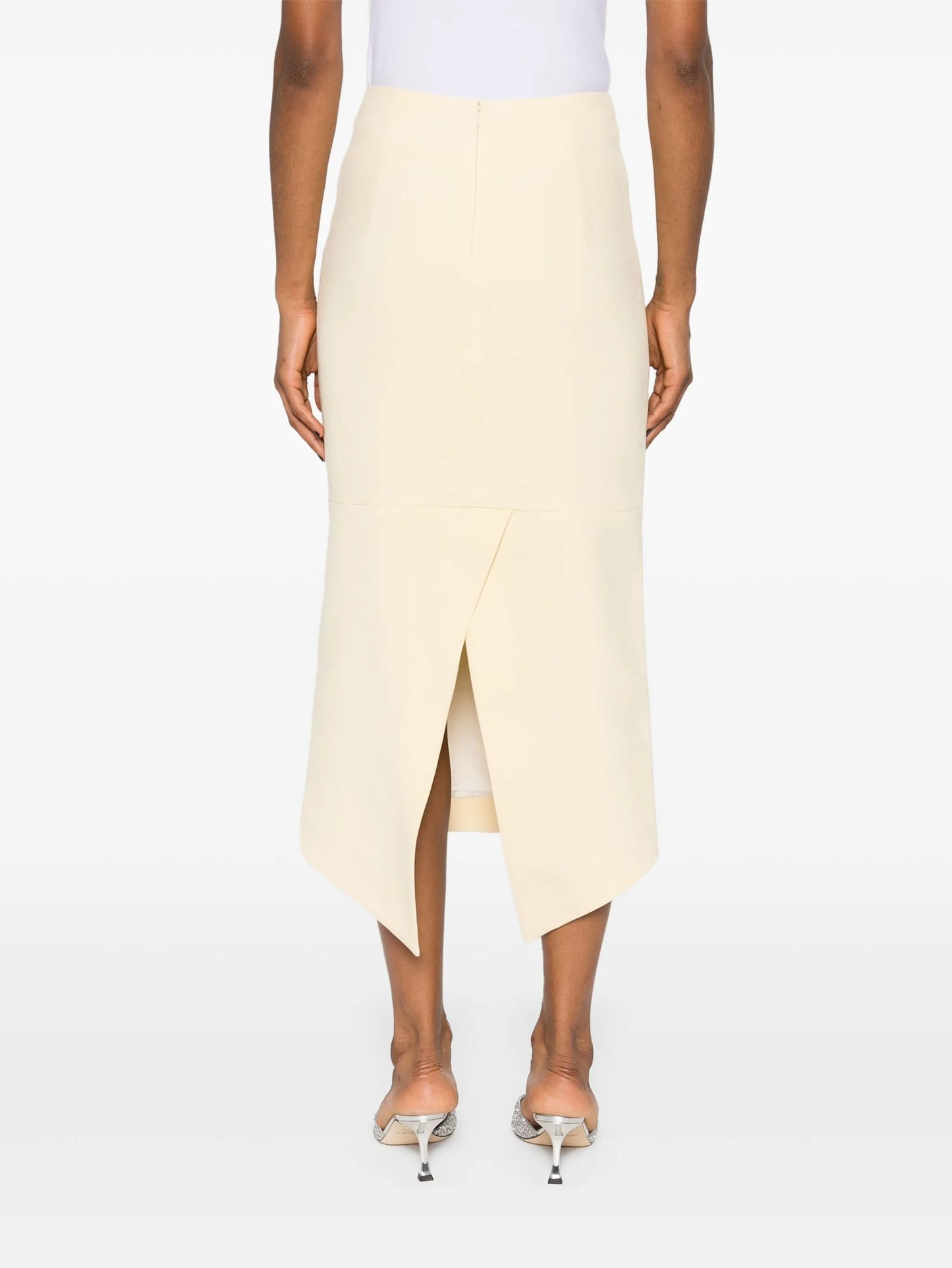 Thalia crepe midi skirt