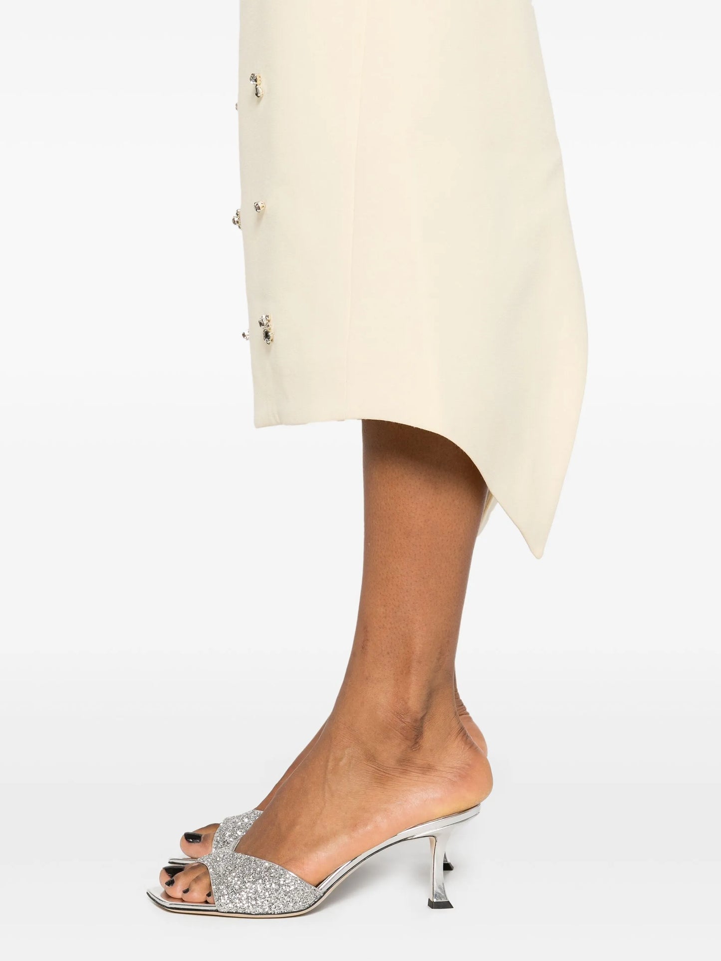Thalia crepe midi skirt