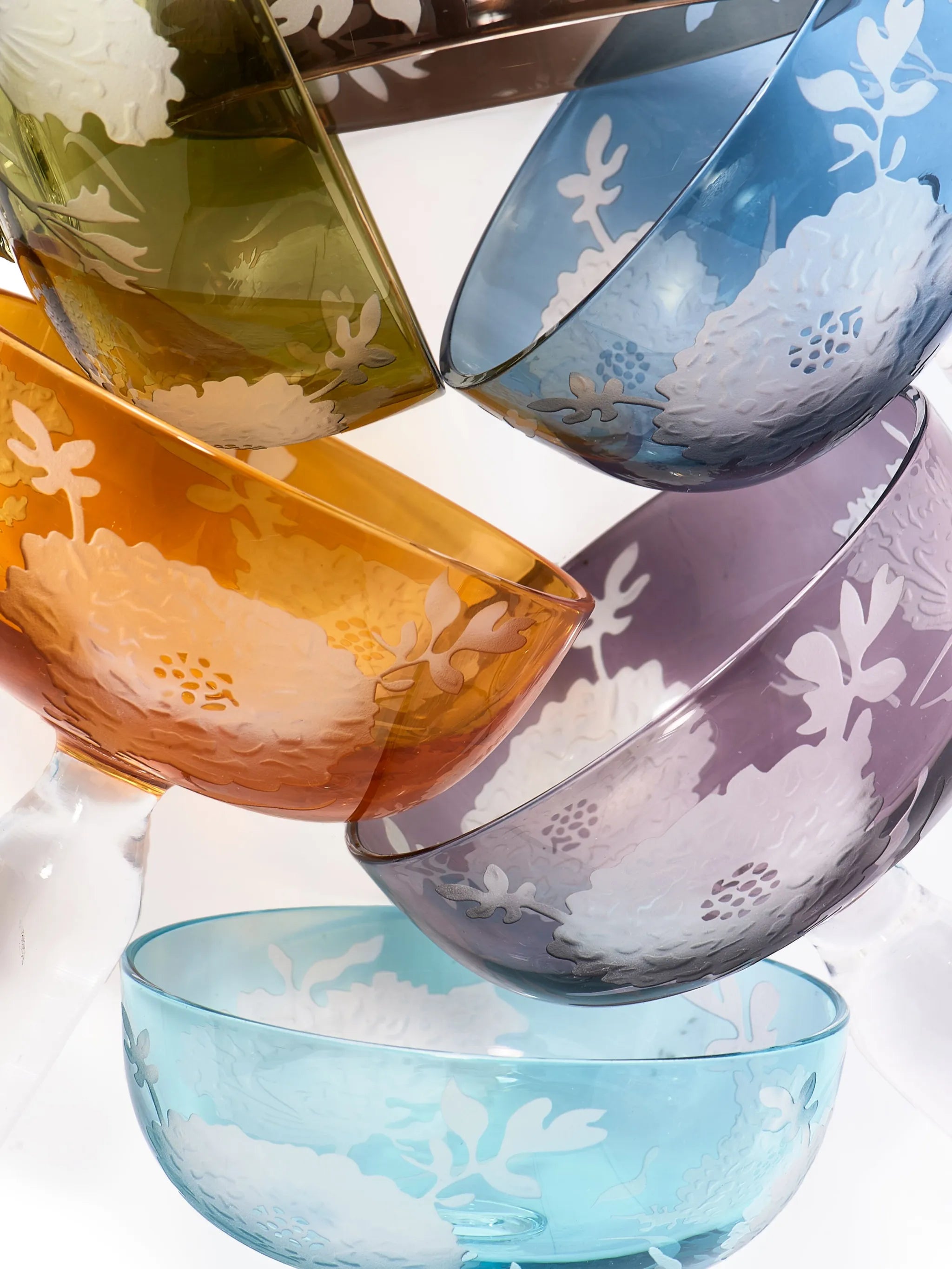 Peony Coupe glasses (set of six)