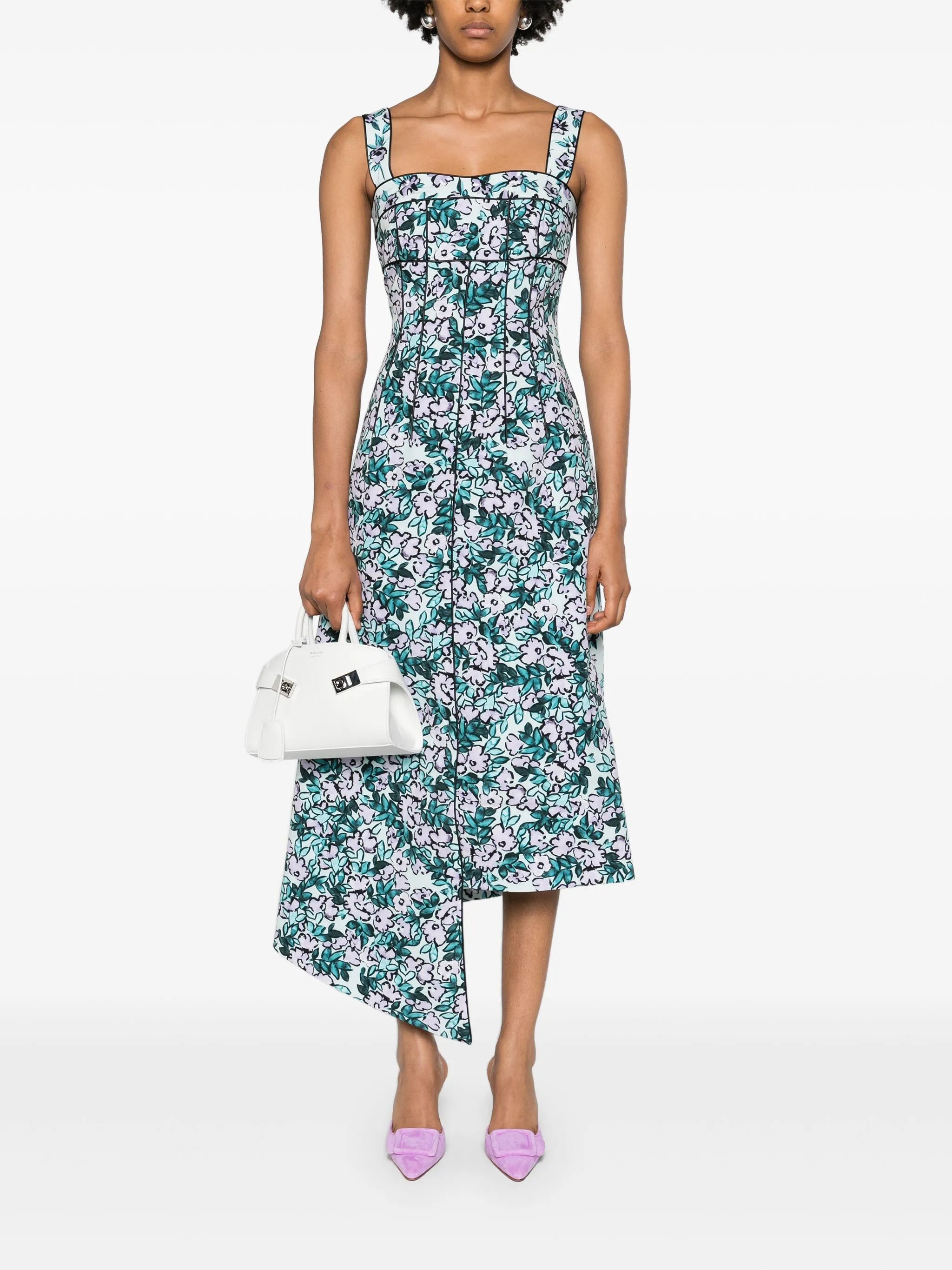 Carson floral-print midi dress