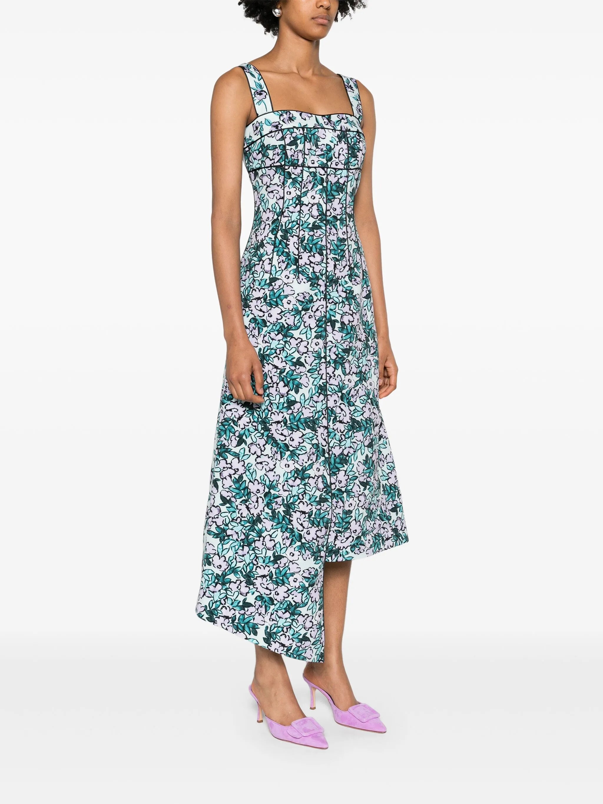 Carson floral-print midi dress
