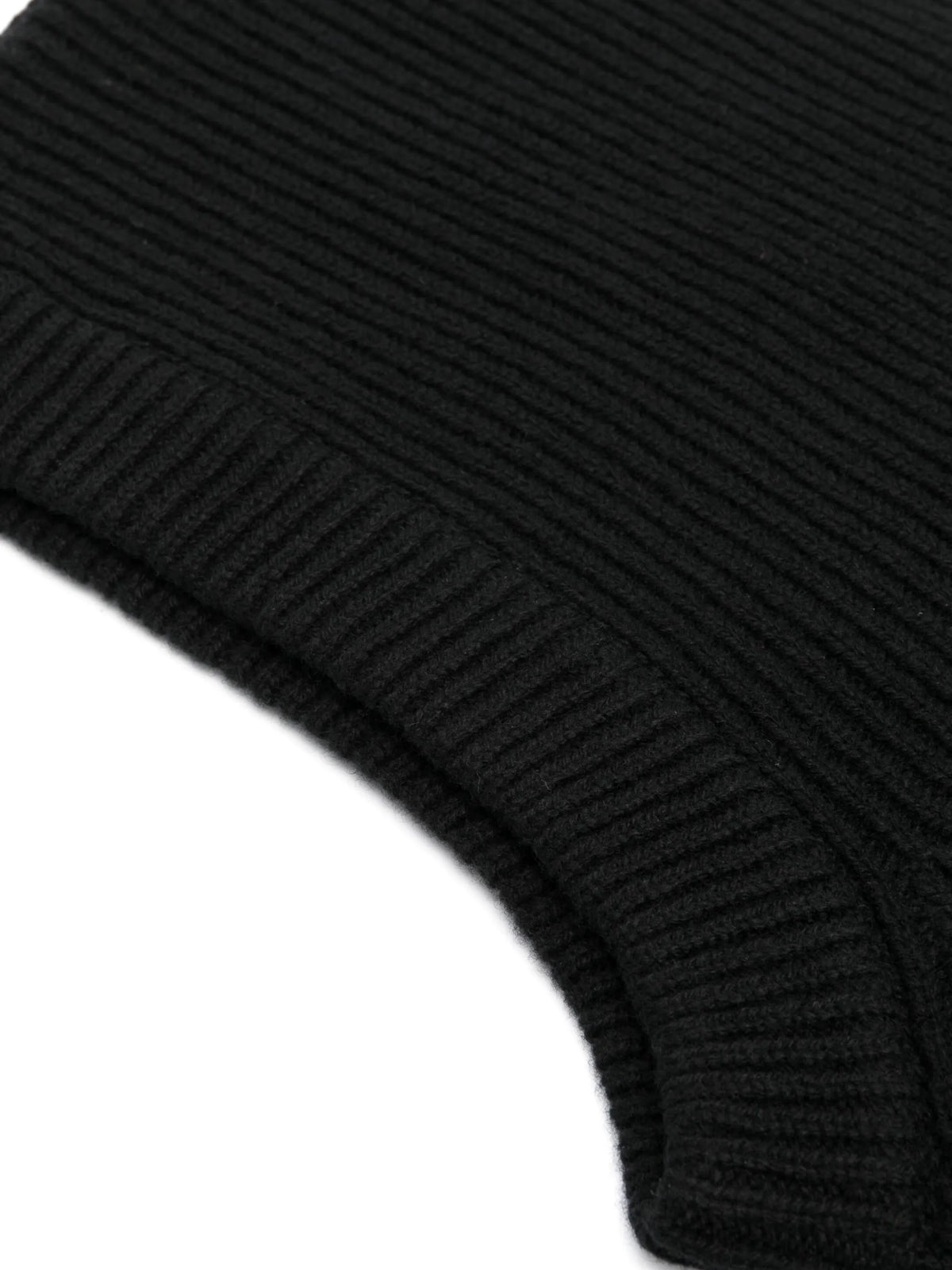 ribbed-knit wool balaclava