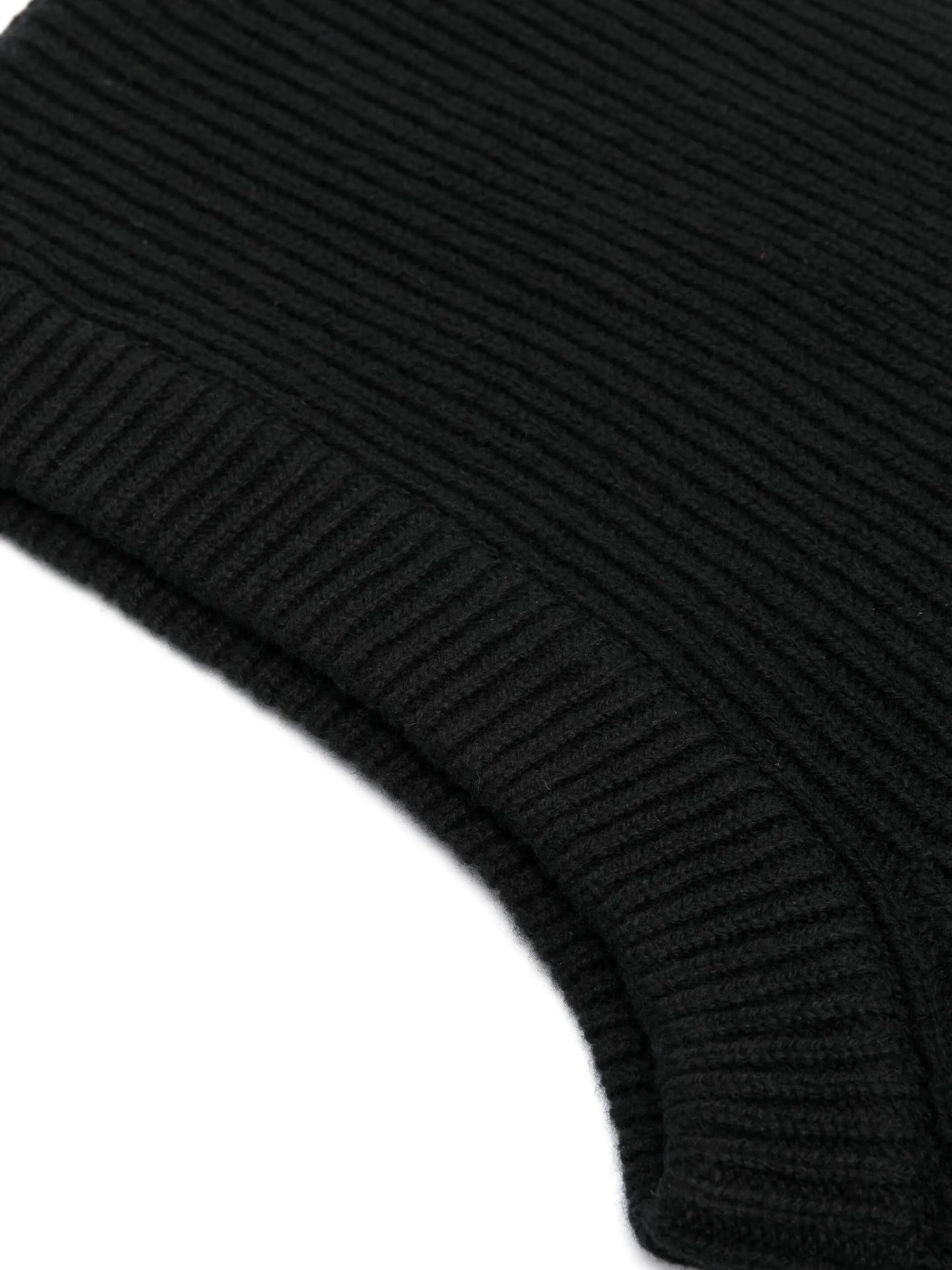 ribbed-knit wool balaclava