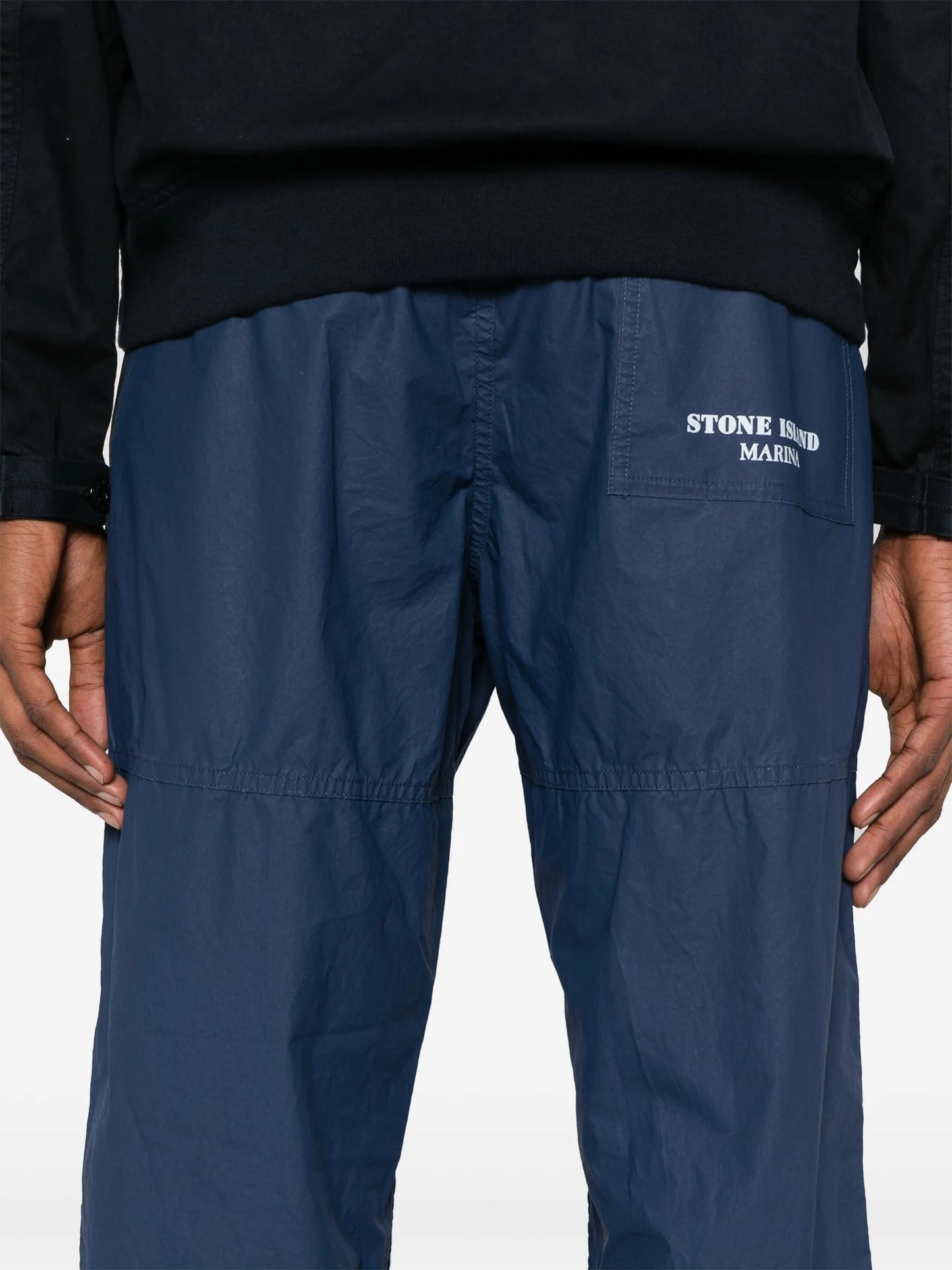 logo-print trousers