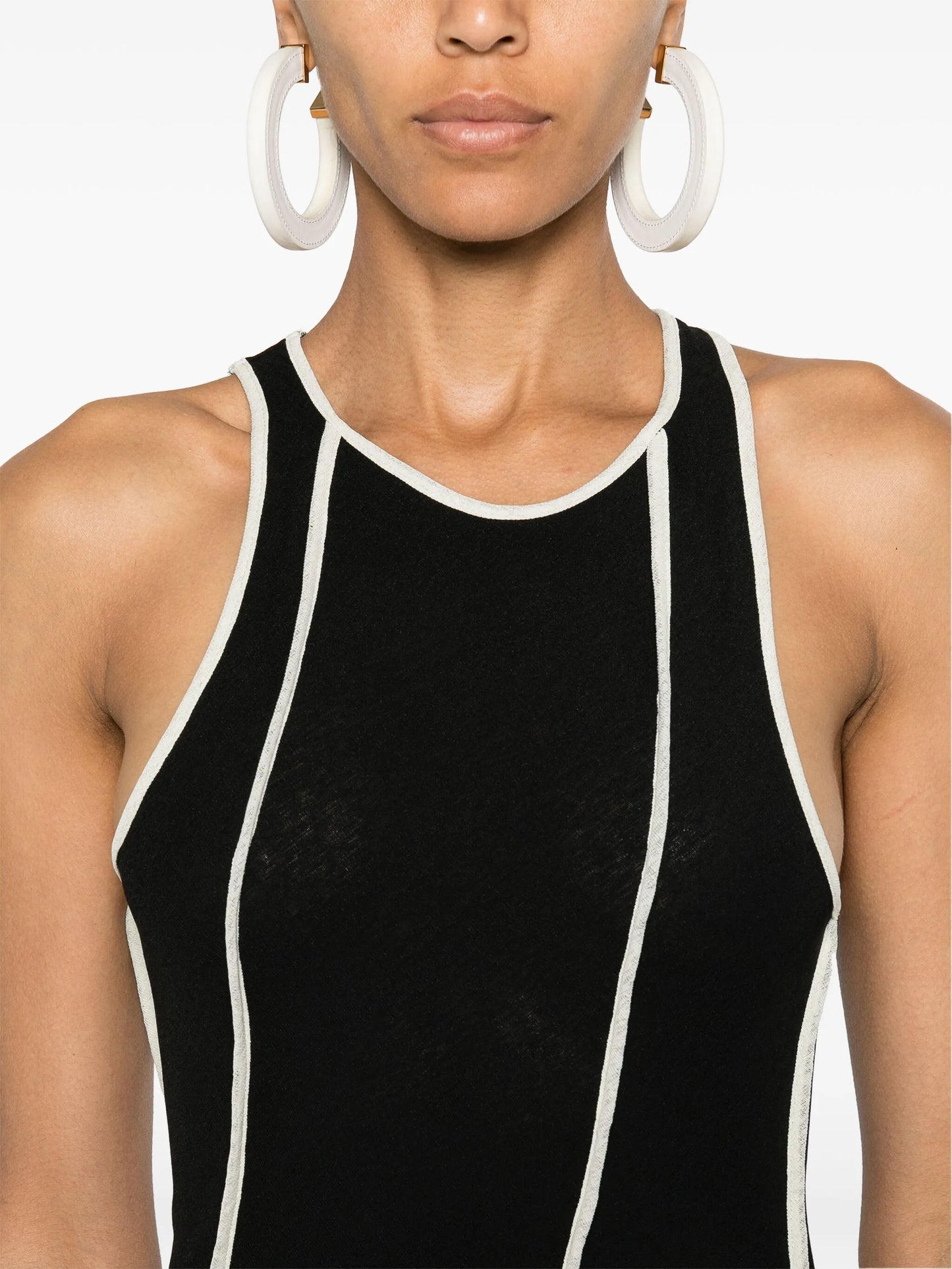 Wanda exposed-seam detail dress