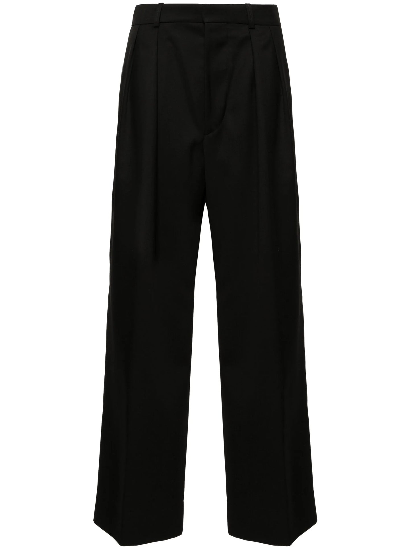 low-waisted tailored trousers