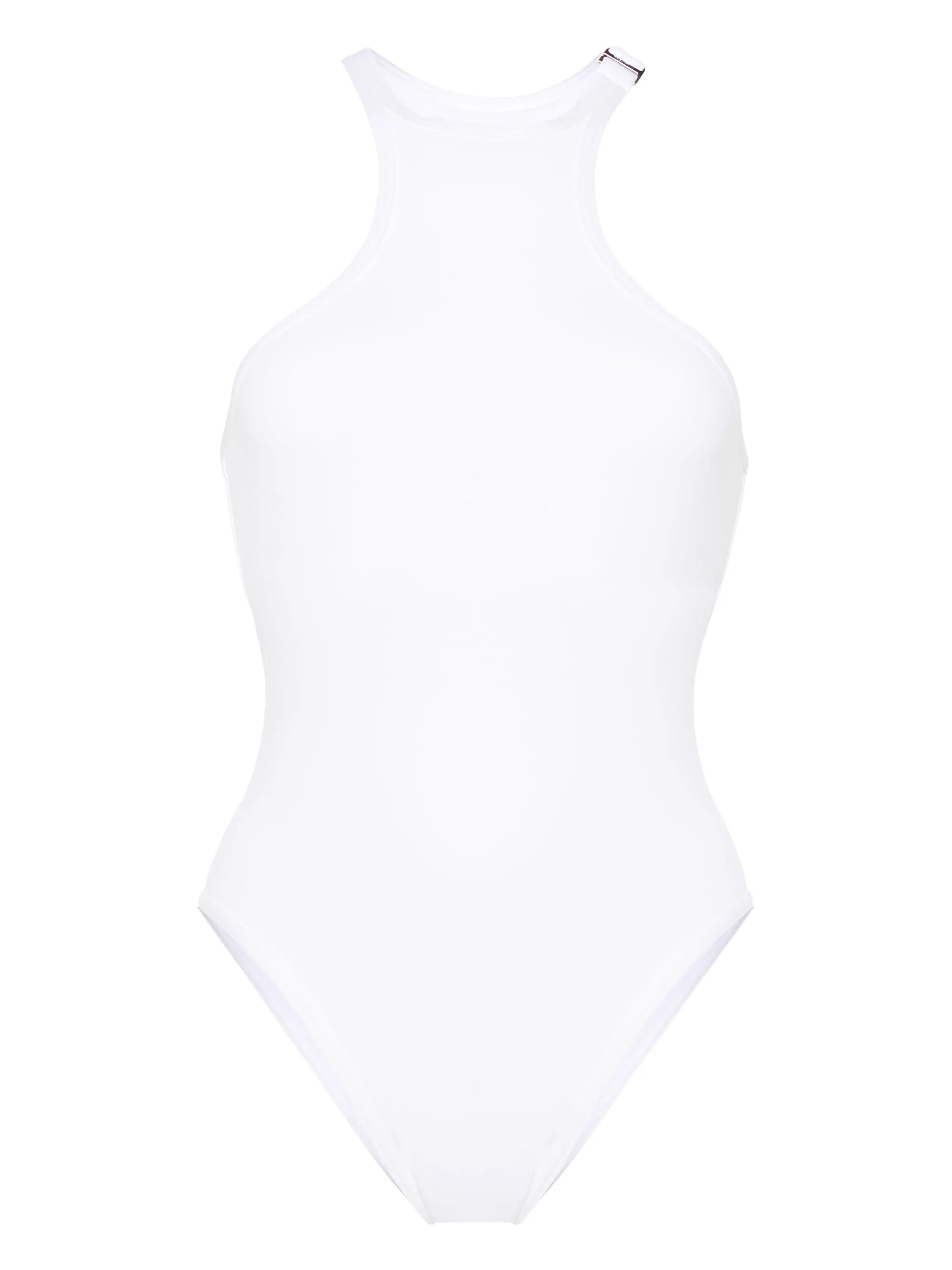 logo-plaque swimsuit