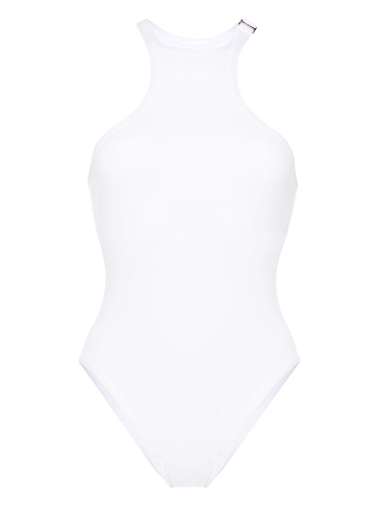 logo-plaque swimsuit