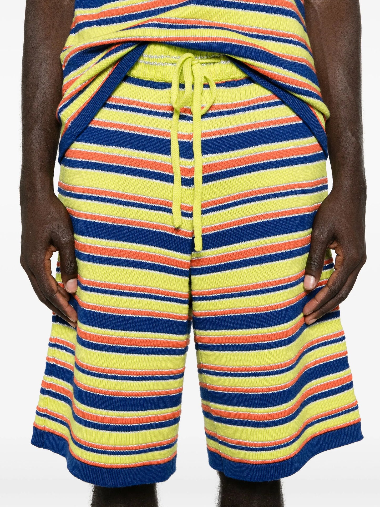 striped merino bermuda shorts