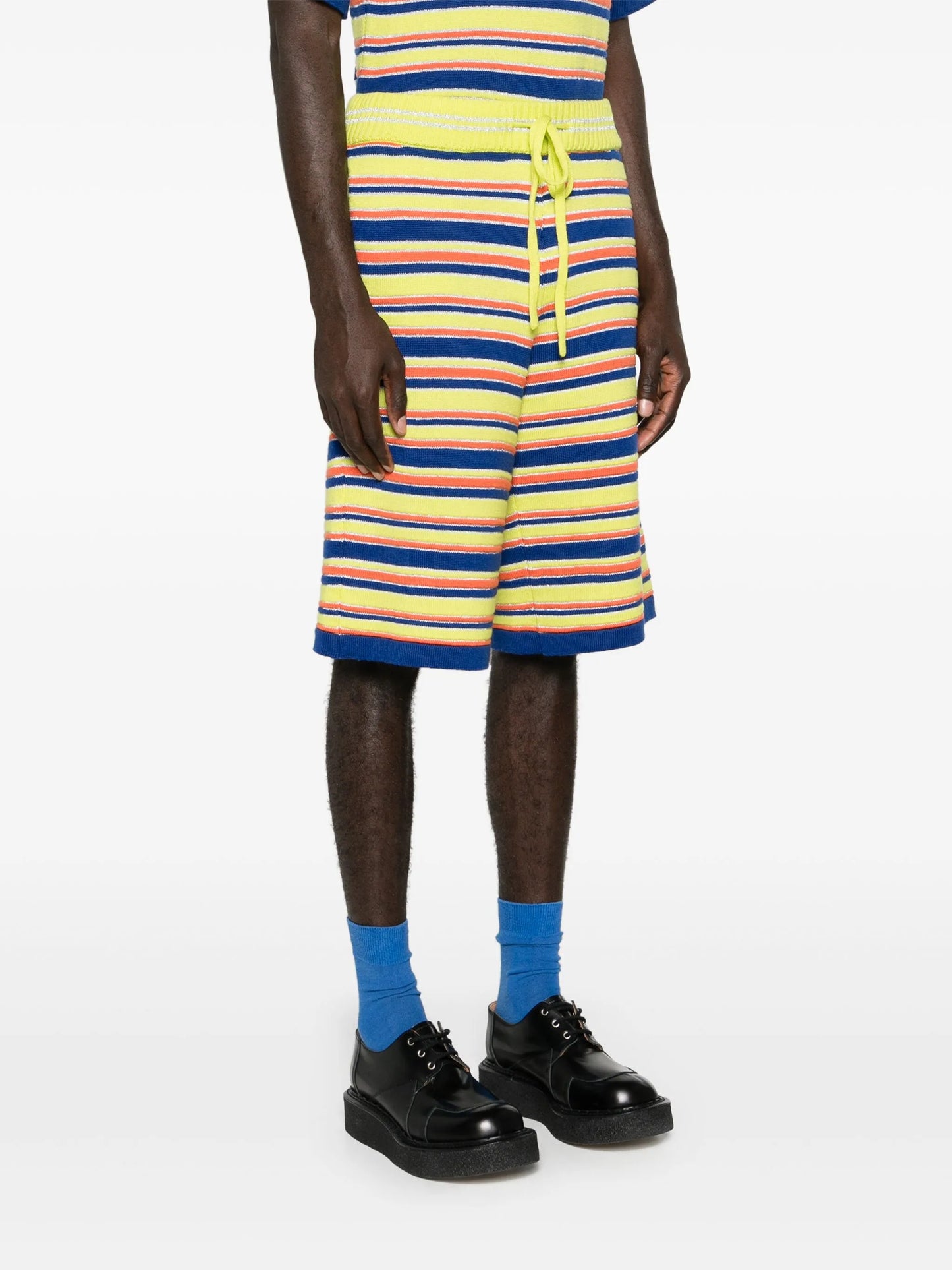 striped merino bermuda shorts