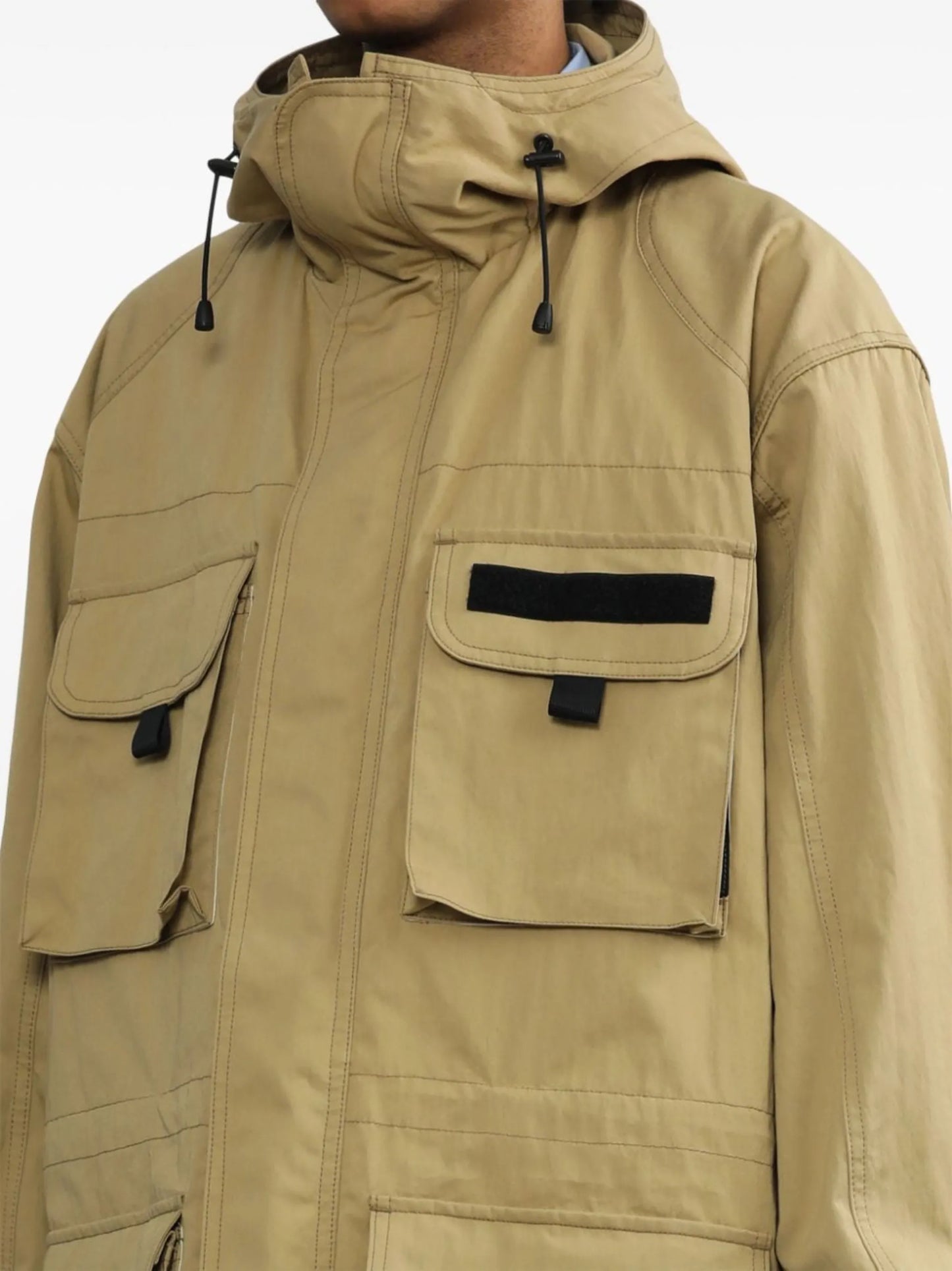 hooded miltary jacket
