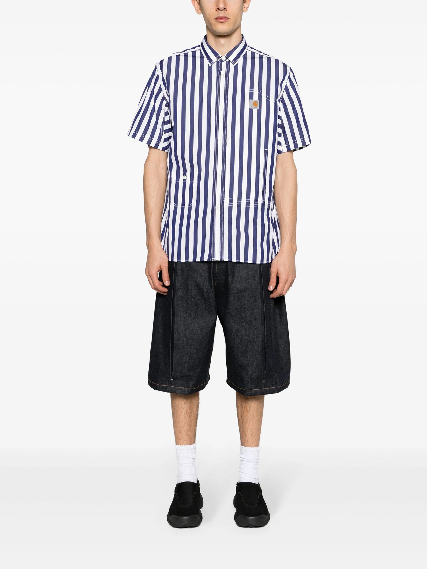 striped poplin shirt