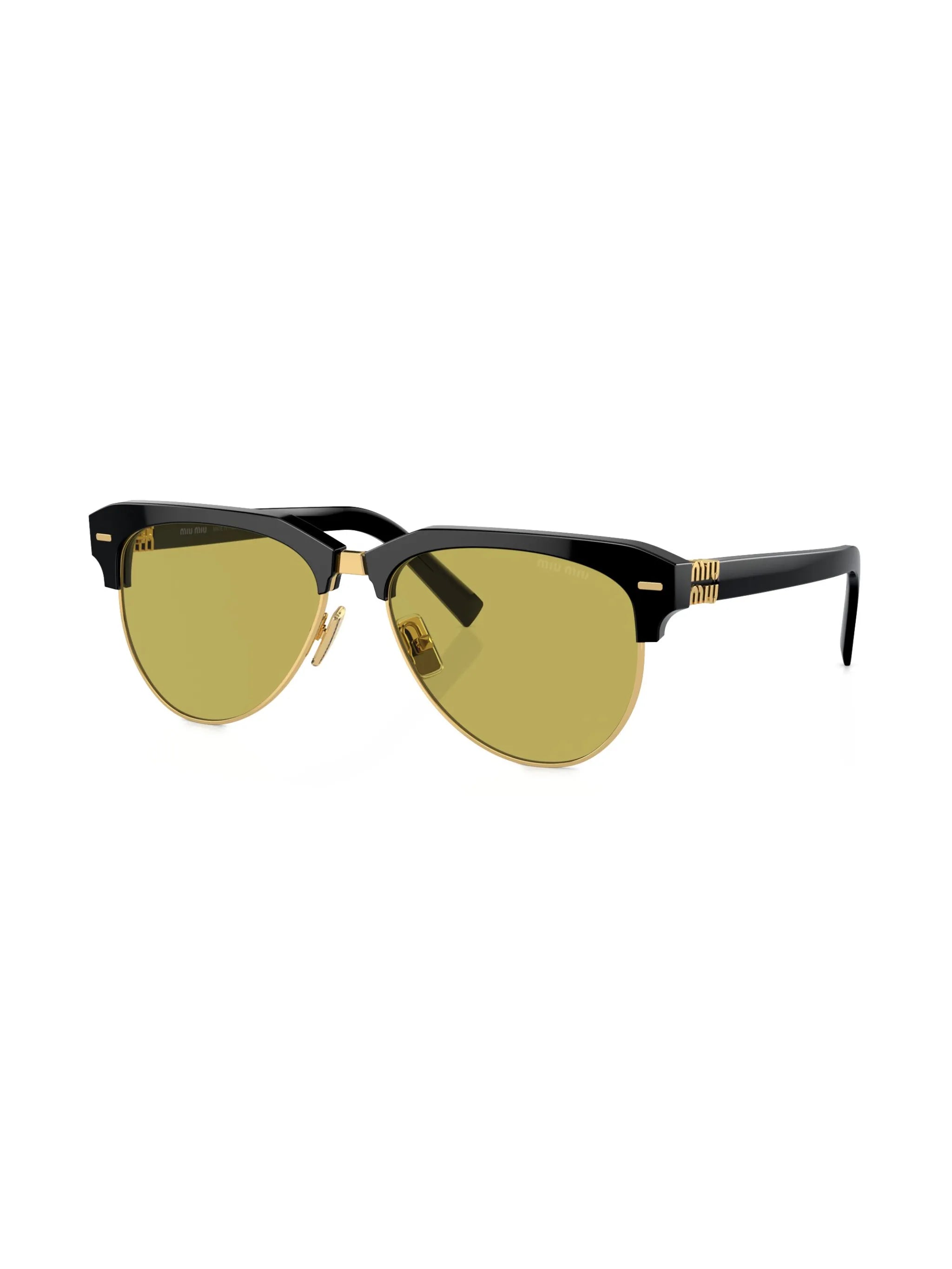 logo-lettering navigator-frame sunglasses