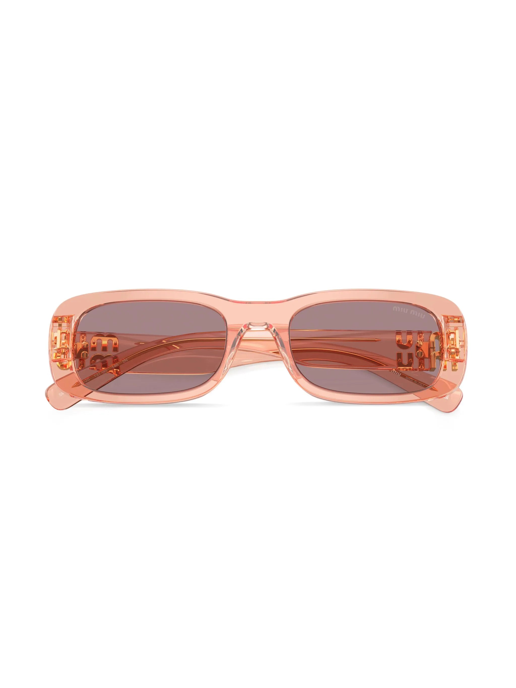 logo-lettering rectangle-frame sunglasses