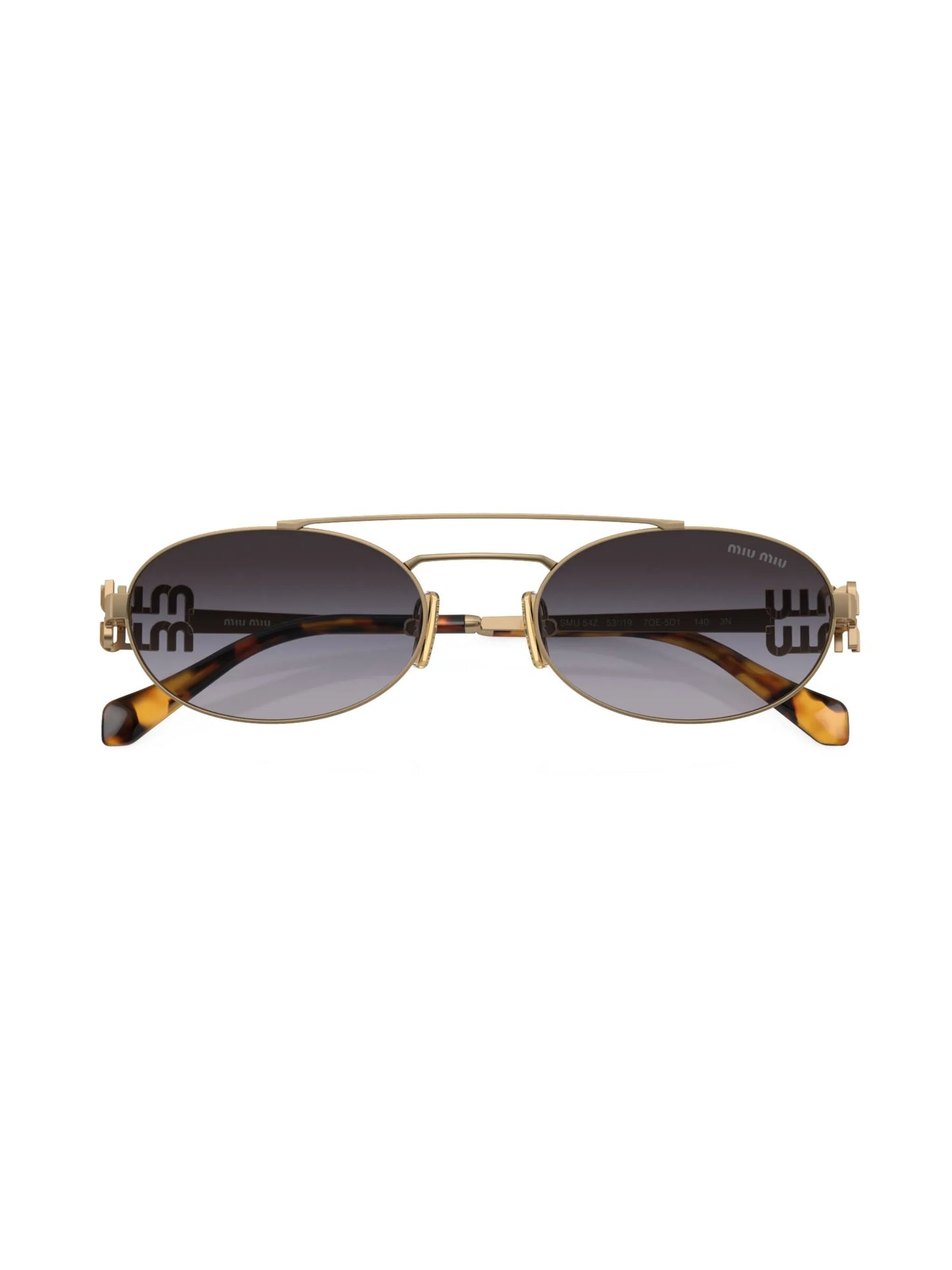 logo-lettering oval-frame sunglasses