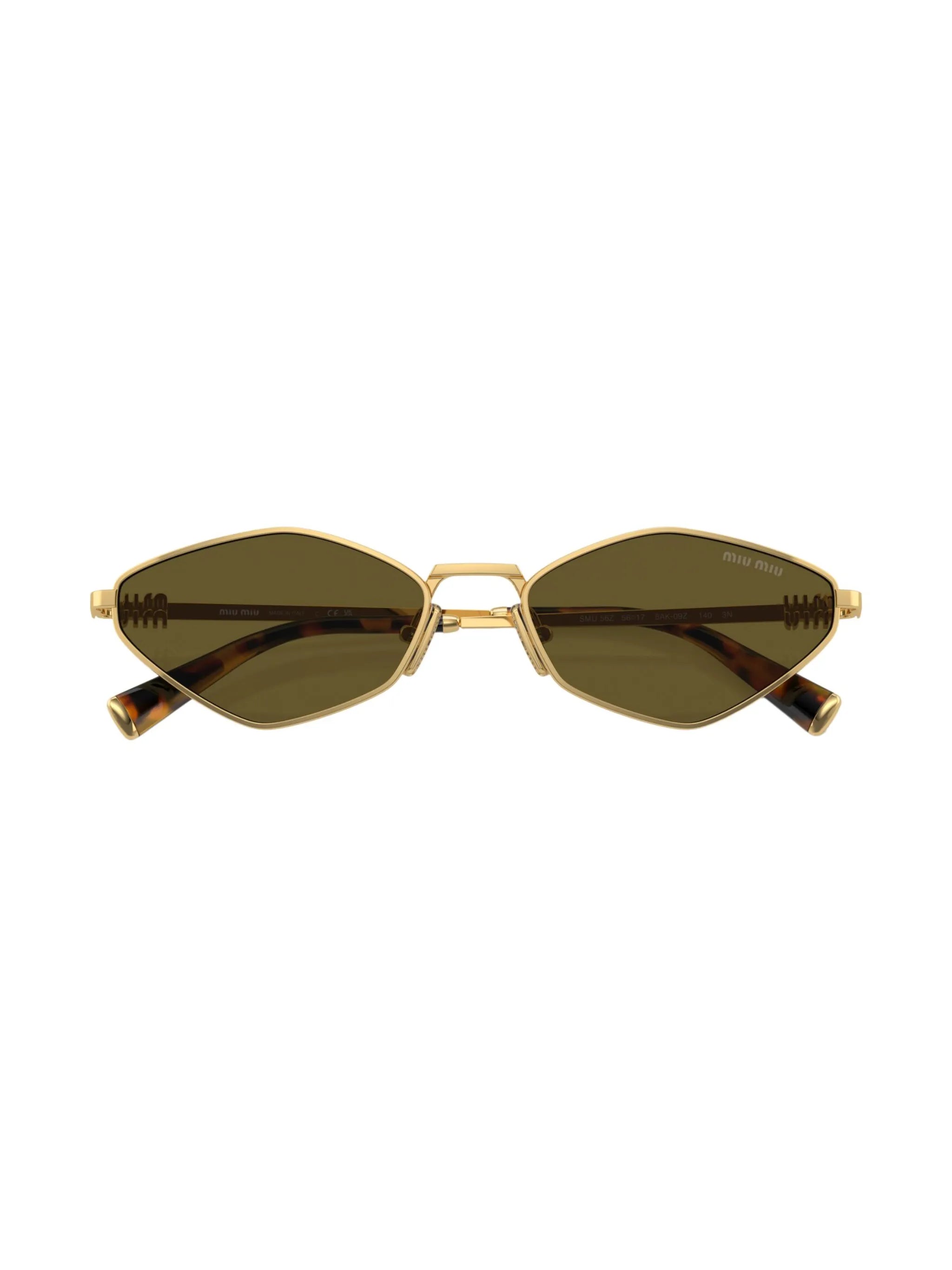 logo-lettering geometric-frame sunglasses