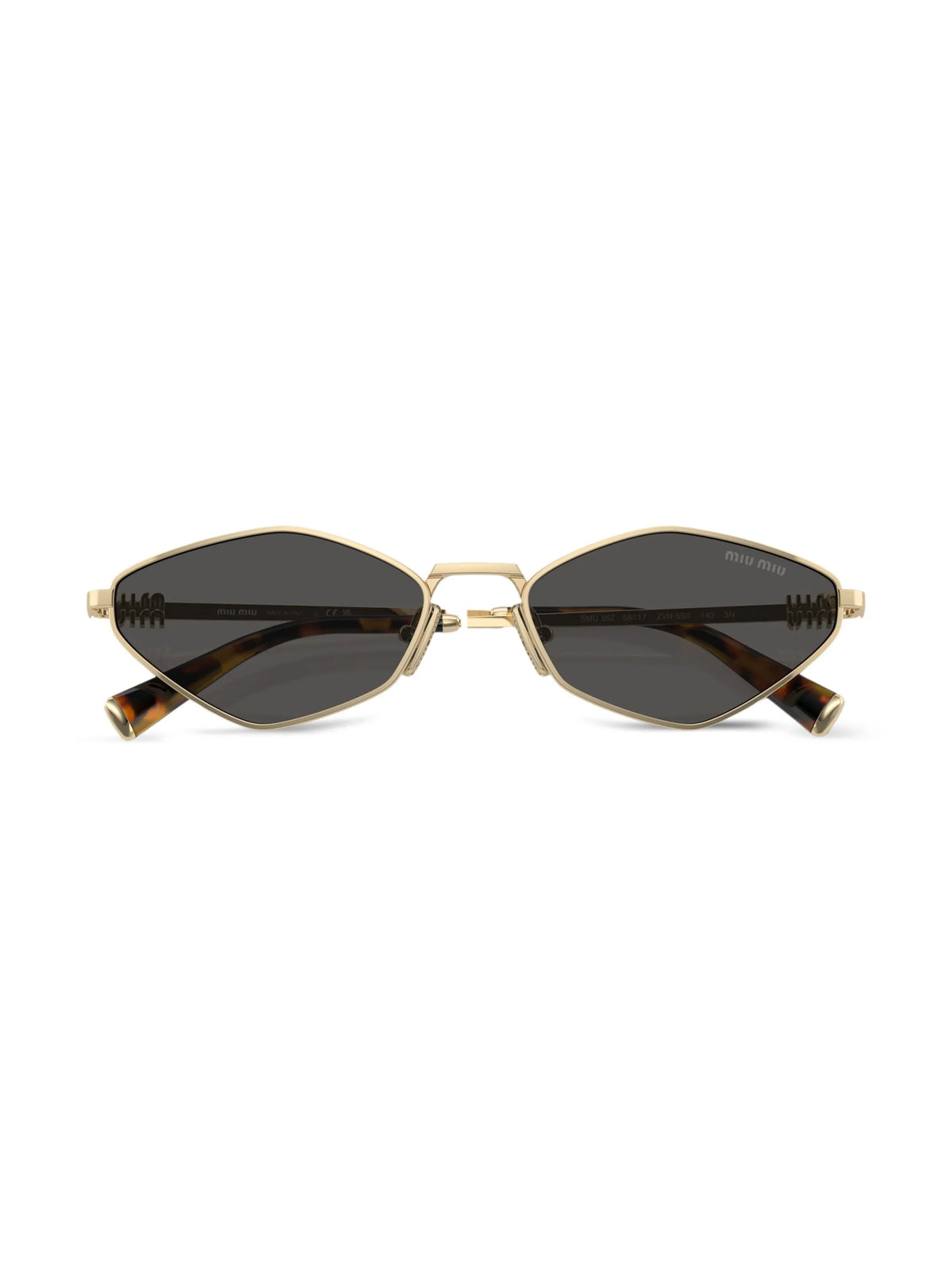 logo-lettering geometric-frame sunglasses