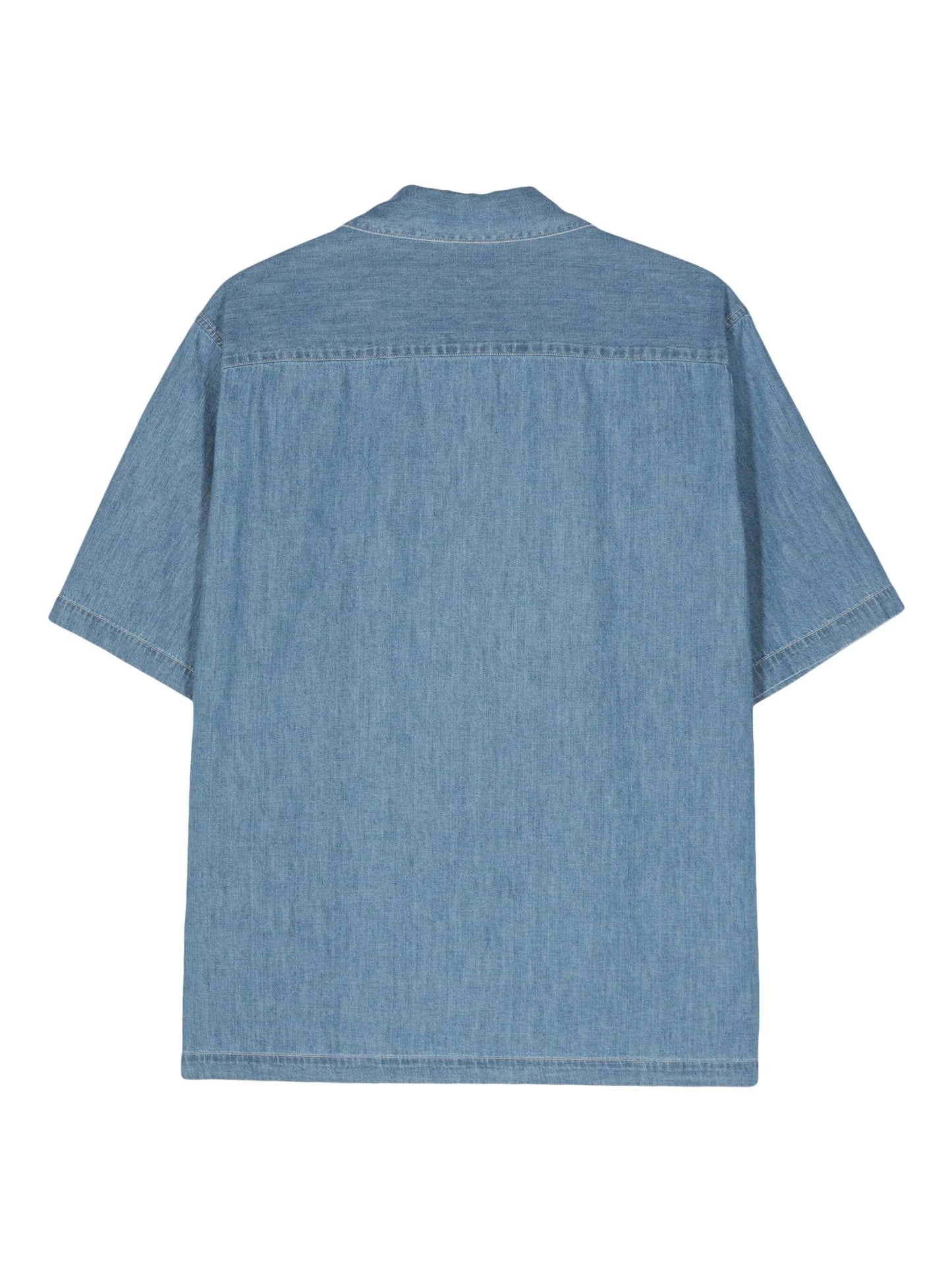 short-sleeved denim shirt