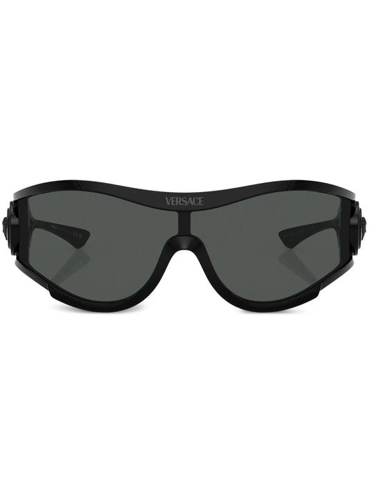 Medusa-plaque pilot-frame sunglasses