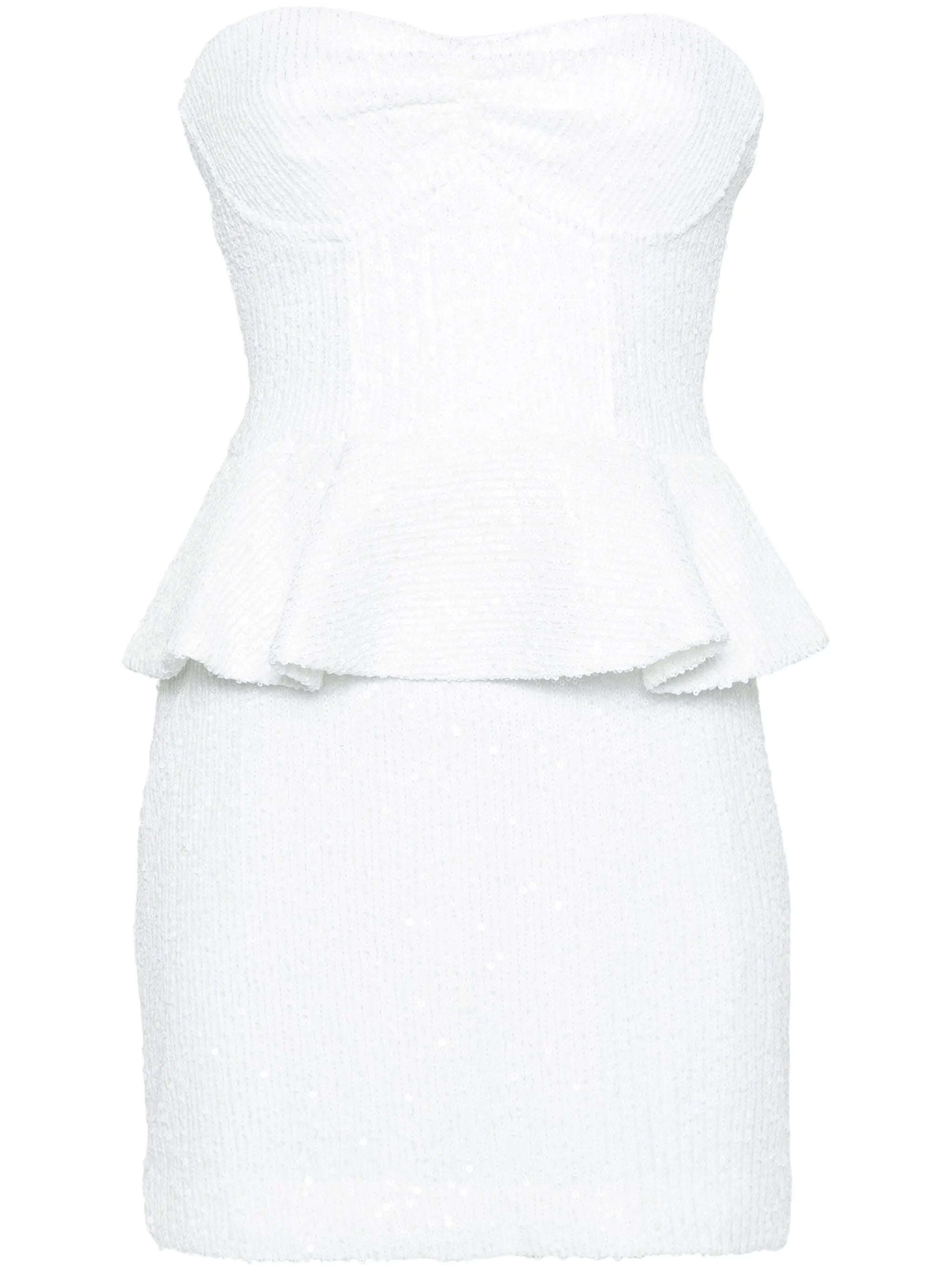 strapless sequined mini dress