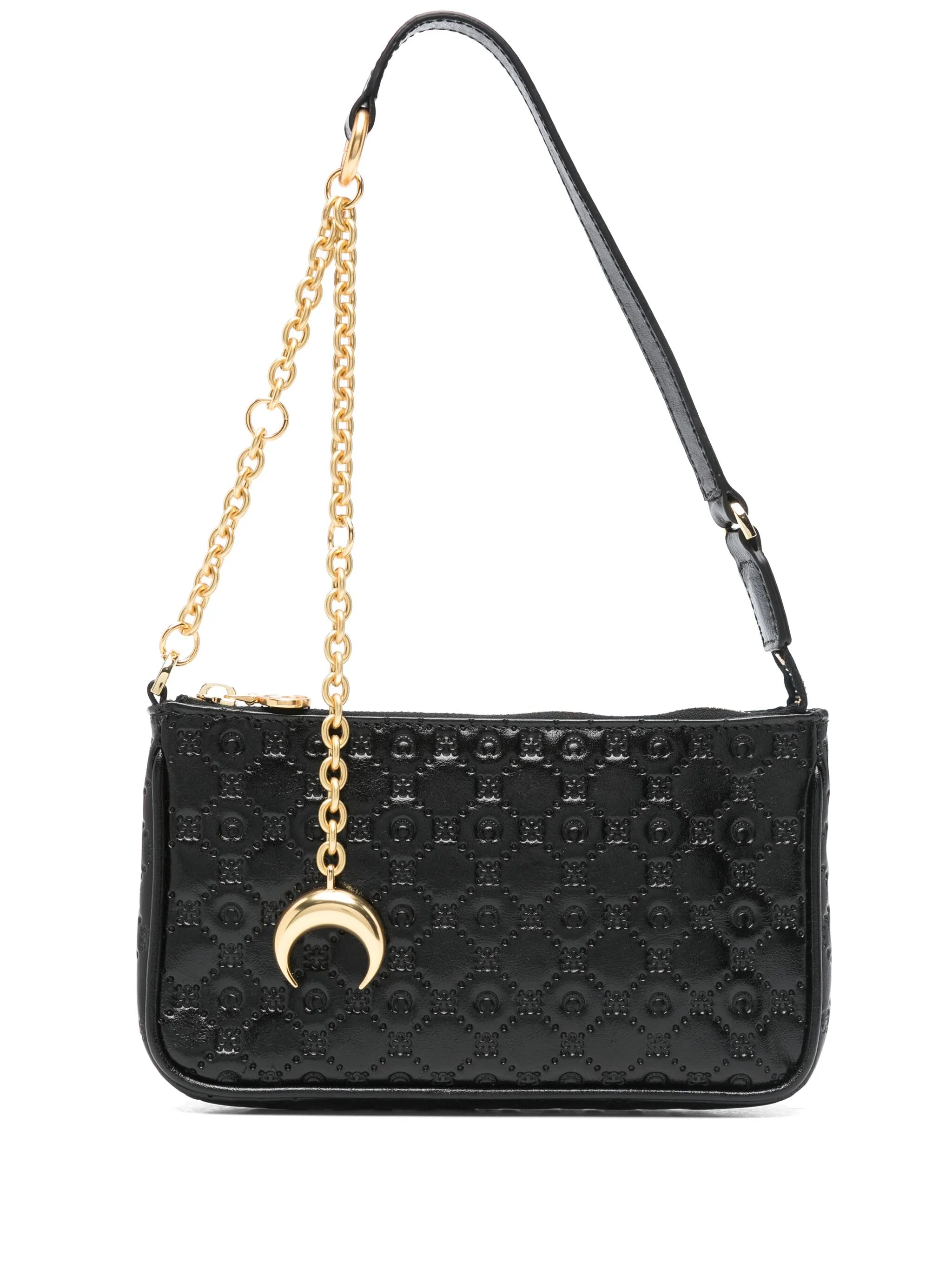 Moonogram-embossed shoulder bag