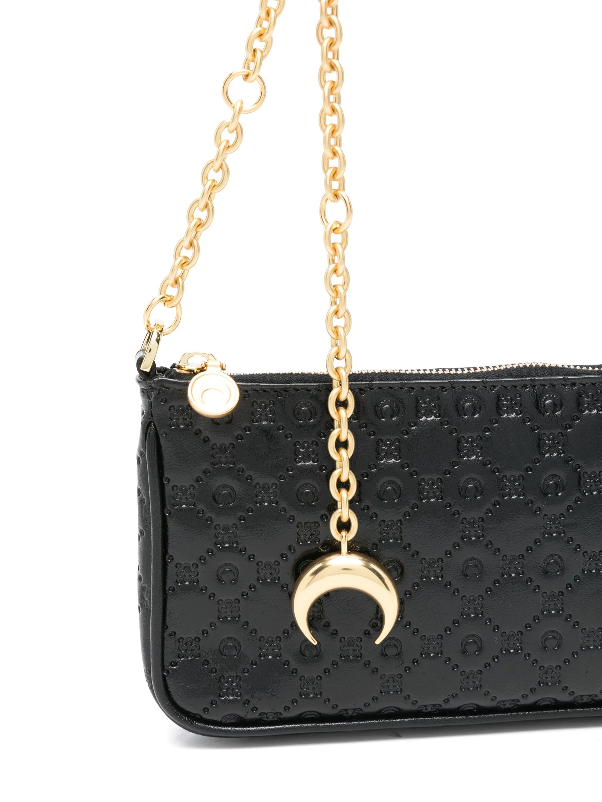 Moonogram-embossed shoulder bag