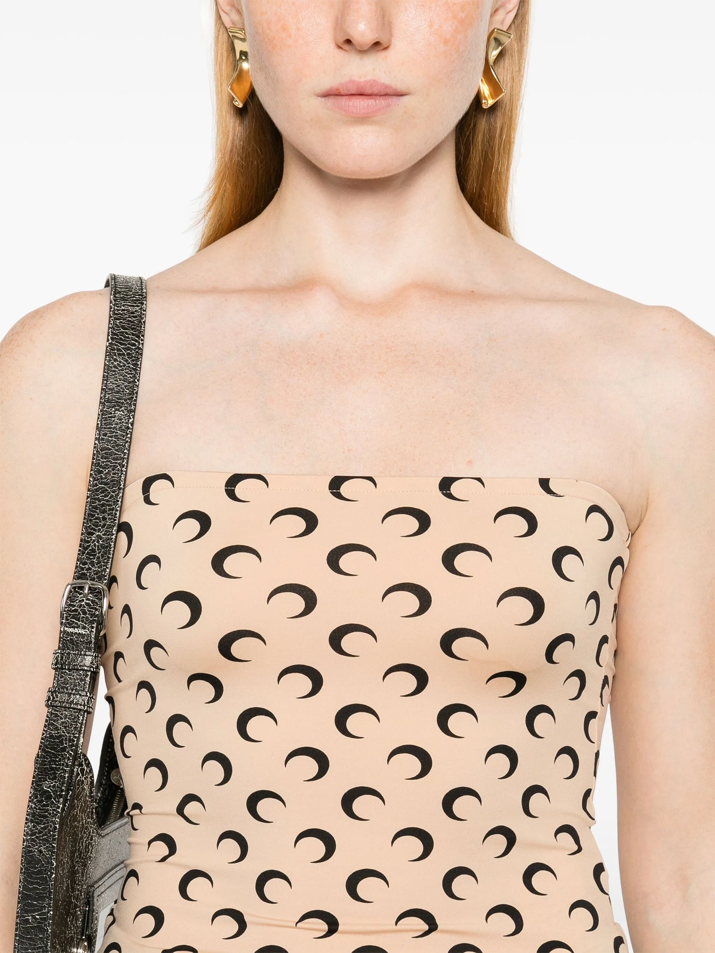 Moon-printed tube top