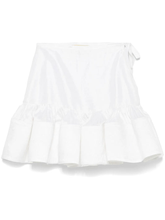silk mini skirt