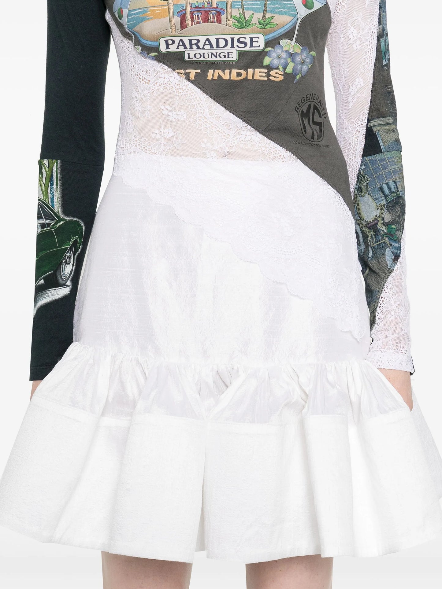 silk mini skirt