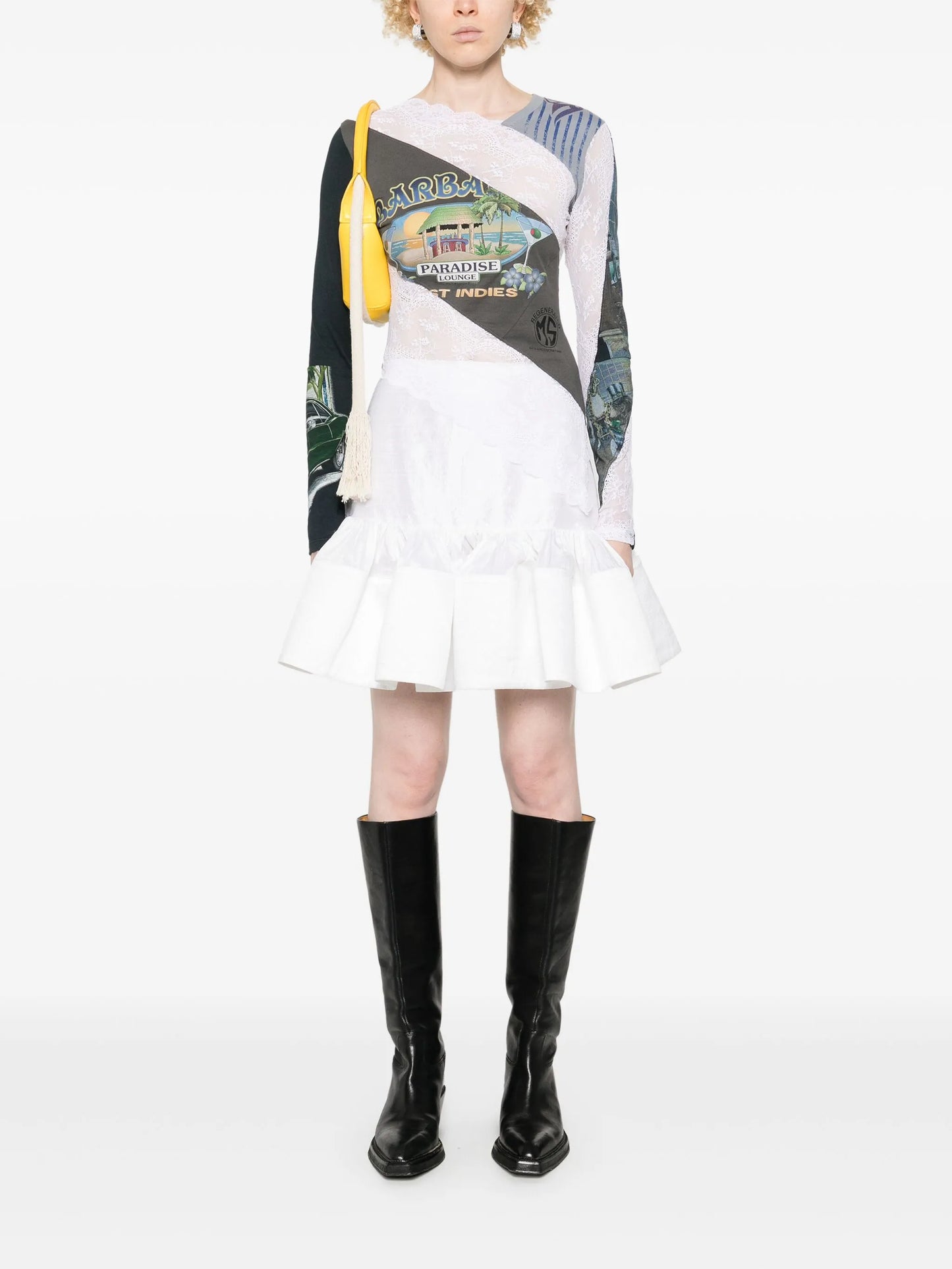 silk mini skirt