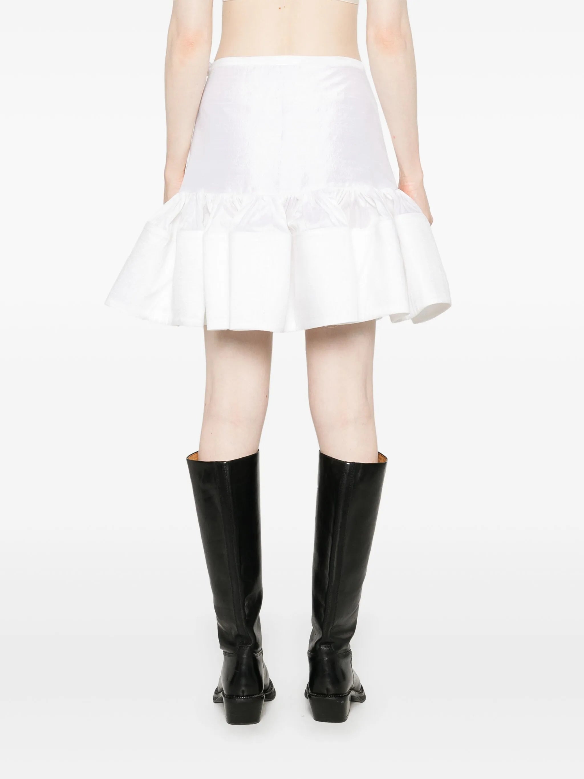 silk mini skirt