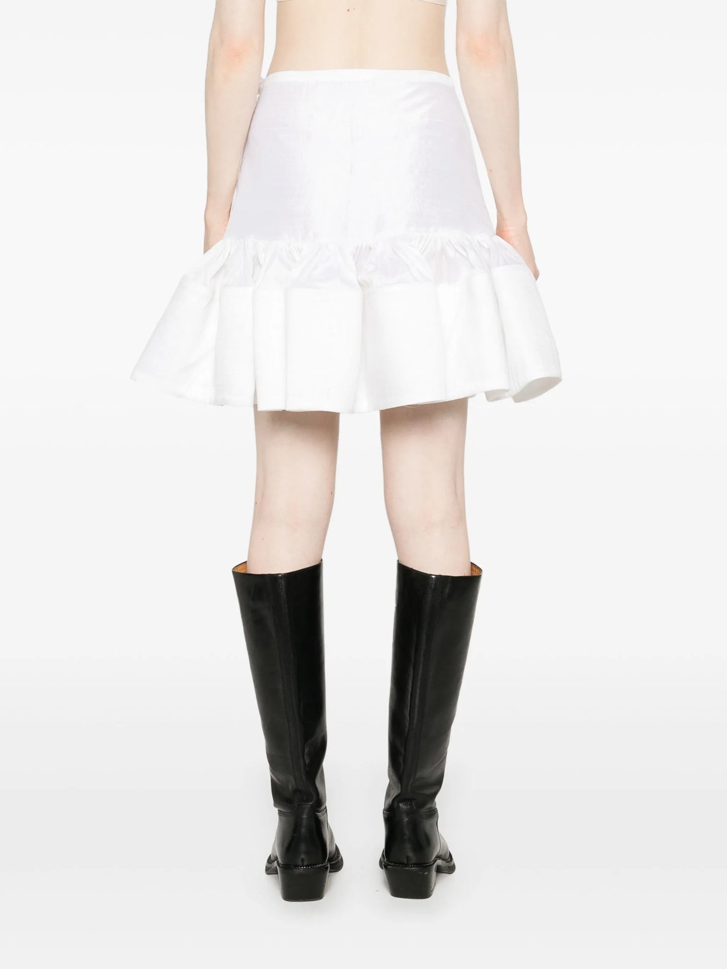 silk mini skirt